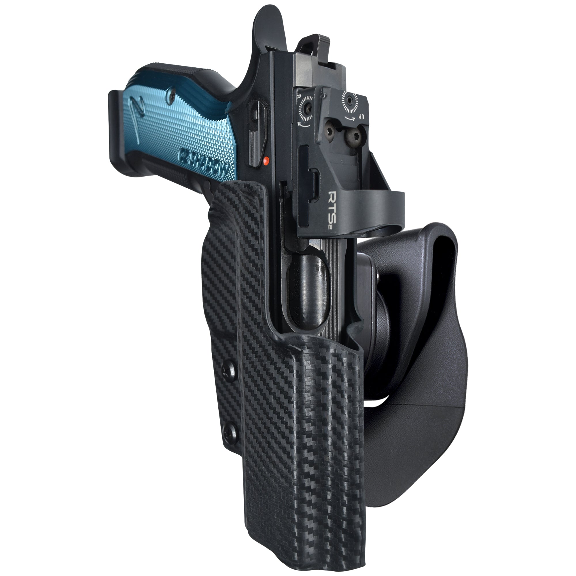OWB Quick Release Paddle Holster in Carbon Fiber