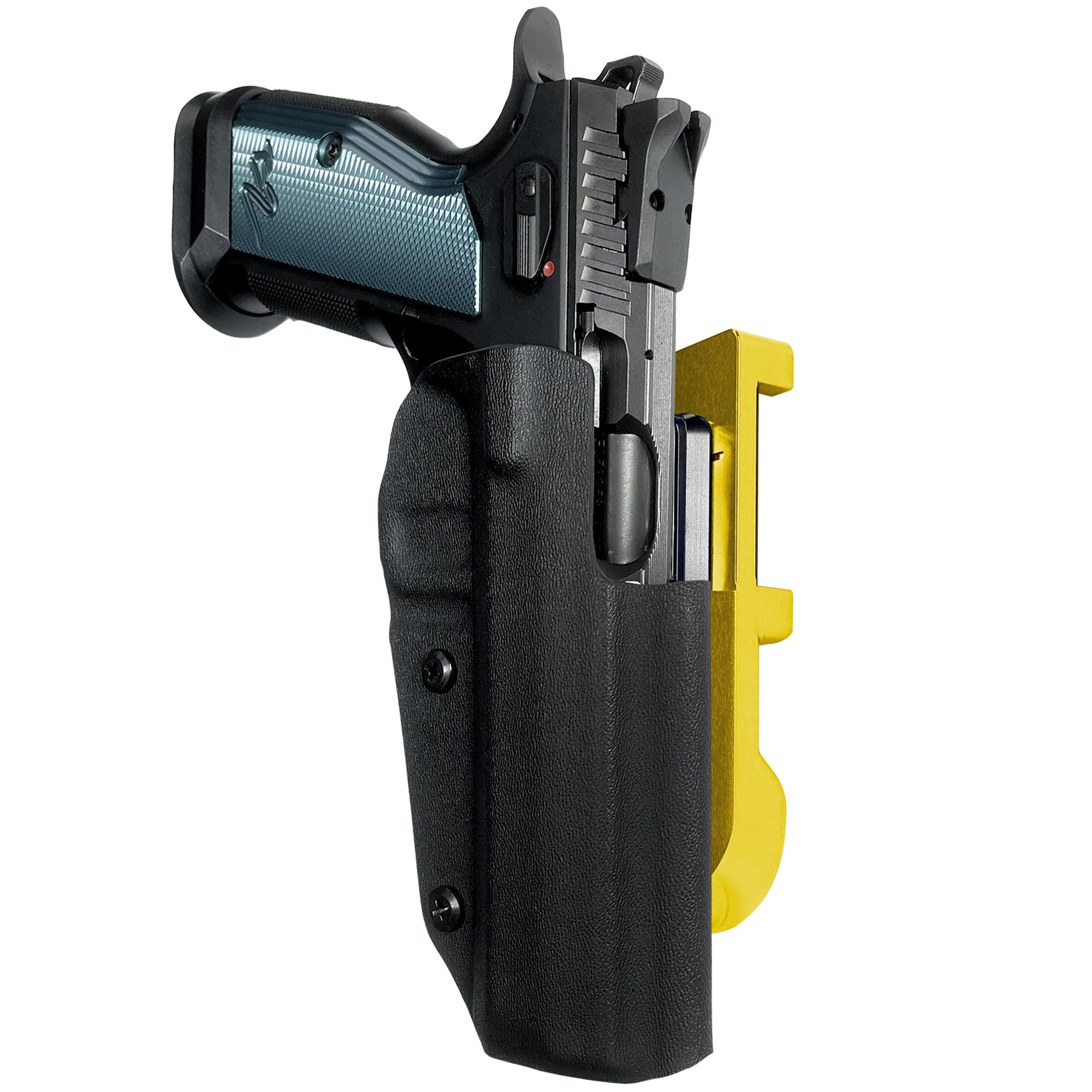 CZ TS2 IDPA Quick Mount Holster with 24K Gold Belt Attachment, Black Holster Shell