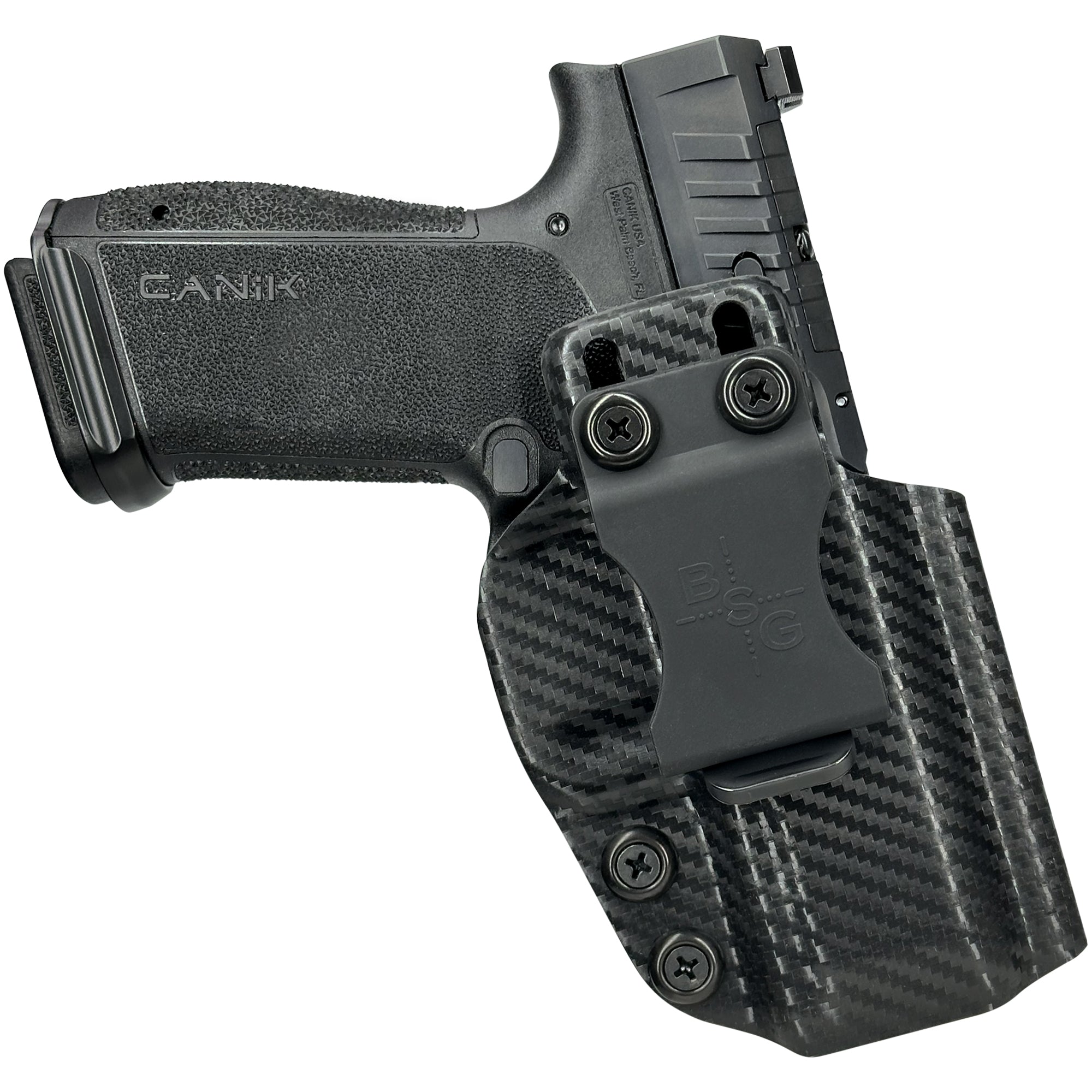 Canik METE MC9 Prime Inside the Waistband Holster in Carbon Fiber - Front