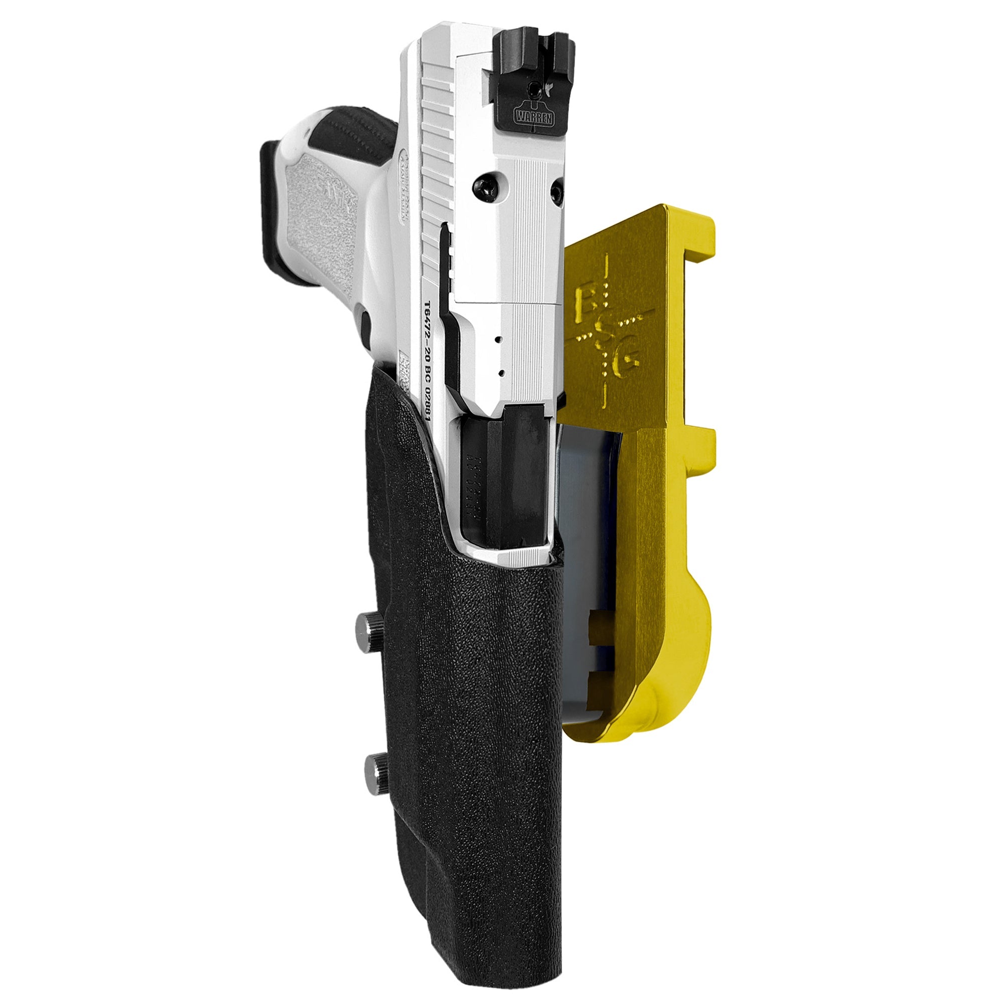 Canik METE SFX IPSC/USPA Quick Mount Holster with 24K Gold Belt Attachment, Black Holster Shell