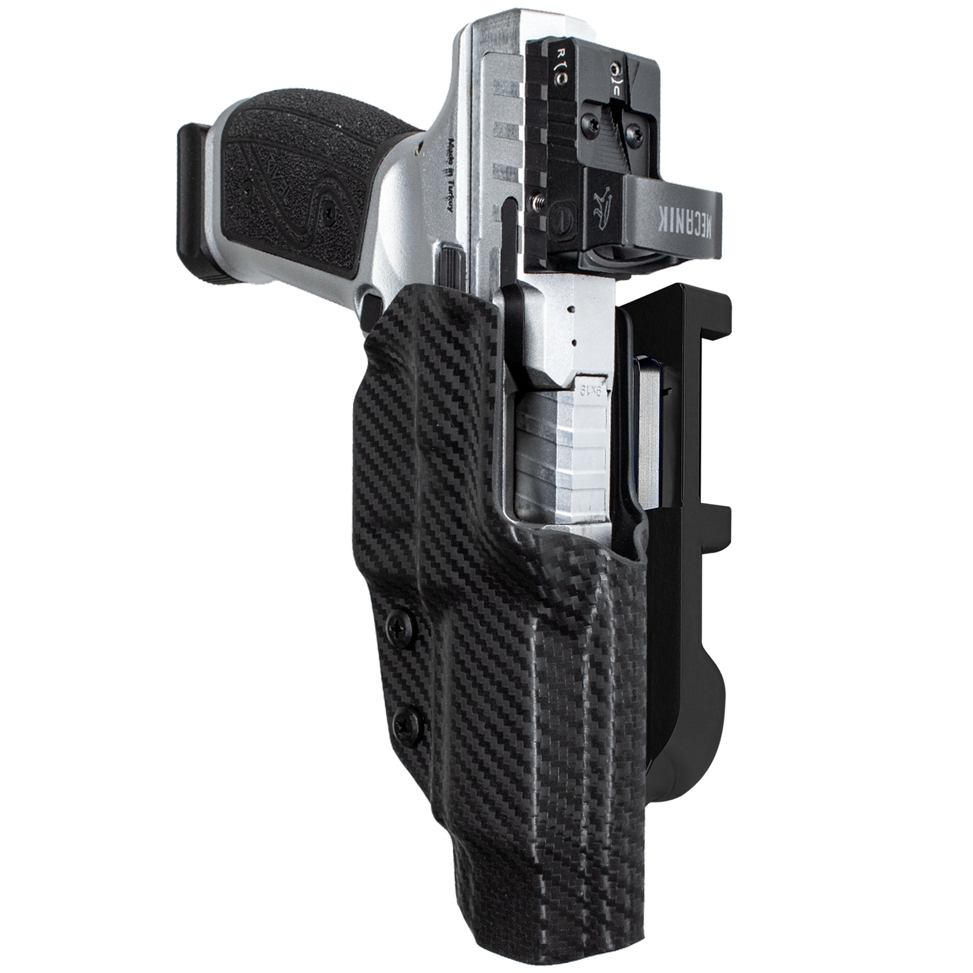 Canik Rival-S IDPA Quick Mount Holster with Black Belt Attachment, Carbon Fiber Holster Shell