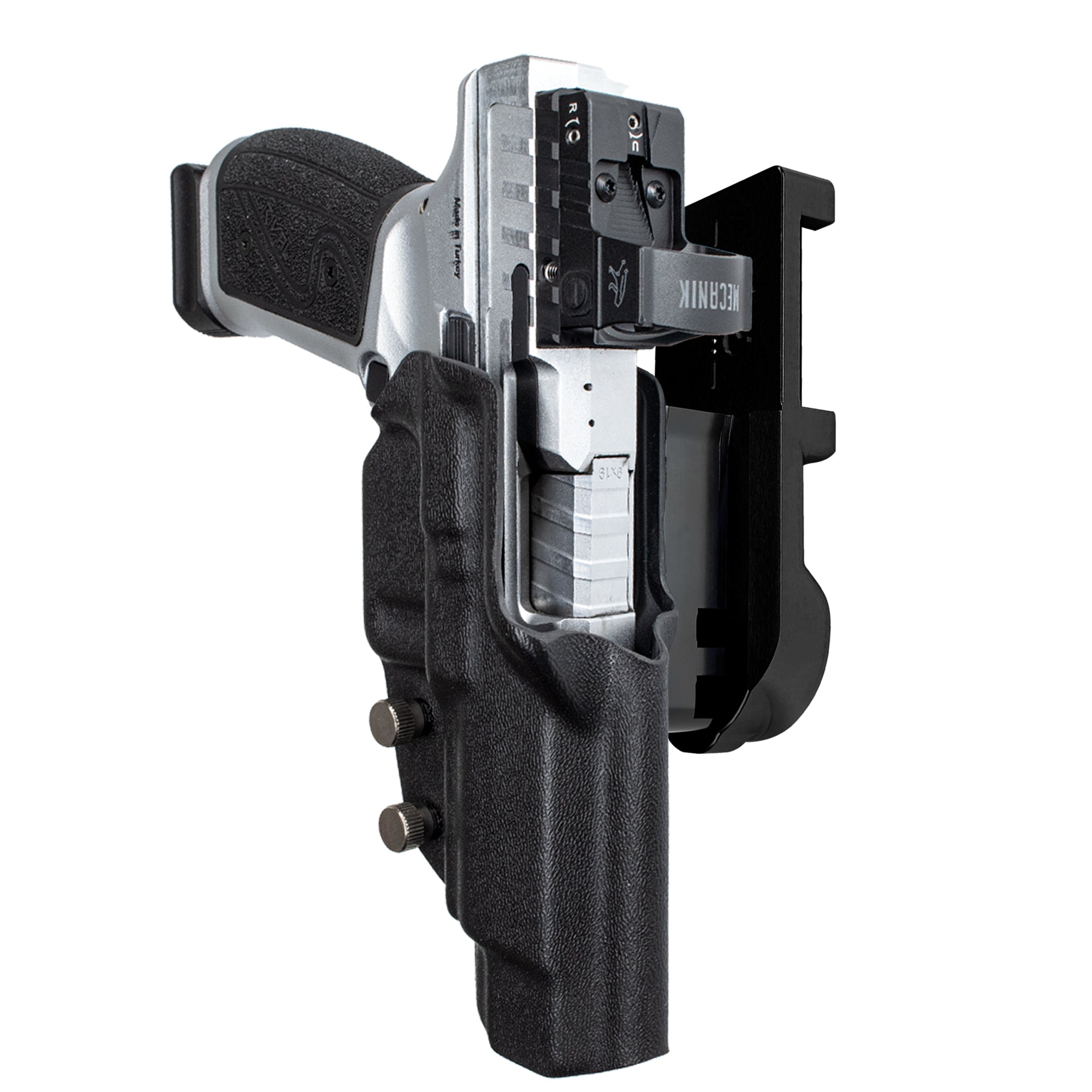 Canik Rival-S IPSC/USPA Quick Mount Holster with Black Belt Attachment, Black Holster Shell