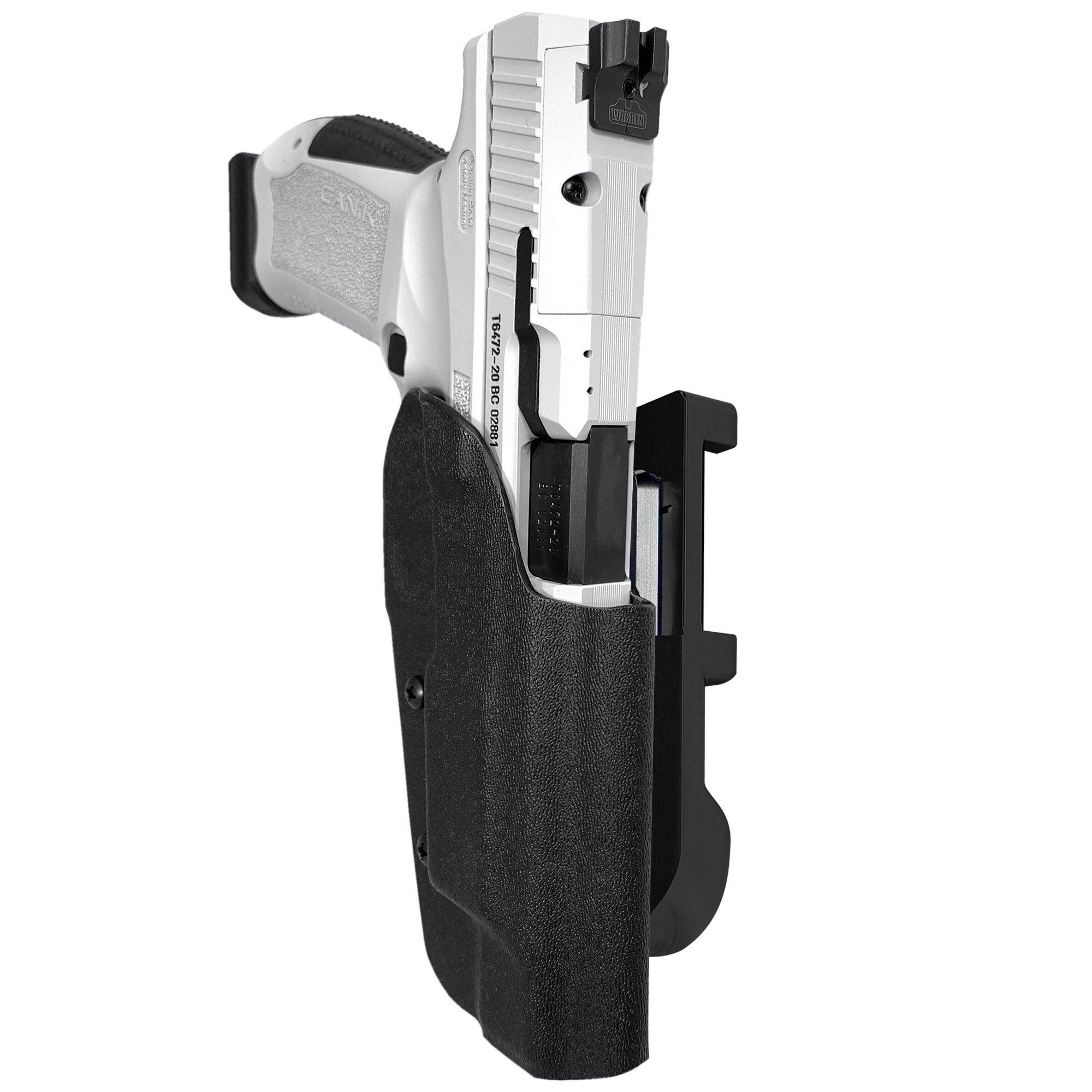 Canik TP9SFx IDPA Quick Mount Holster with Black Belt Attachment, Black Holster Shell