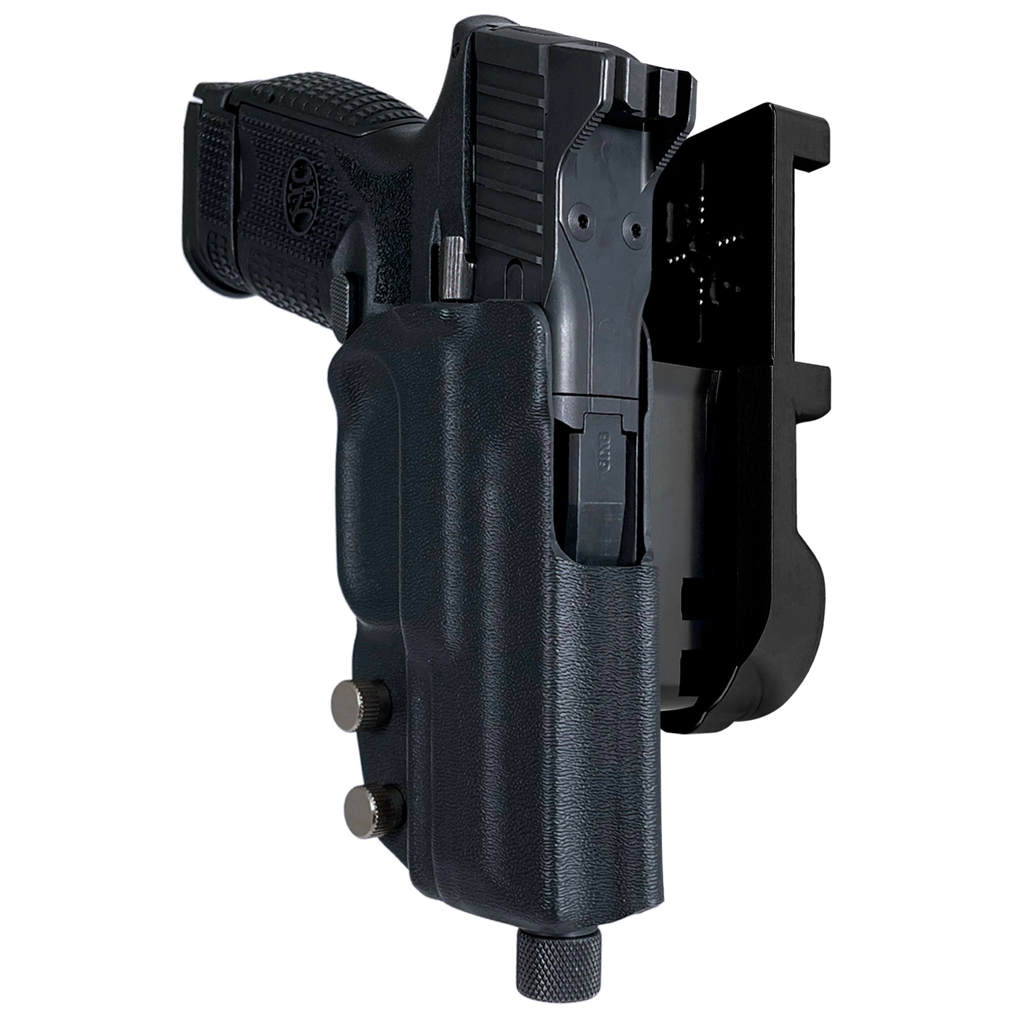 FN 509 Compact IPSC/USPA Quick Mount Holster with Black Belt Attachment, Black Holster Shell