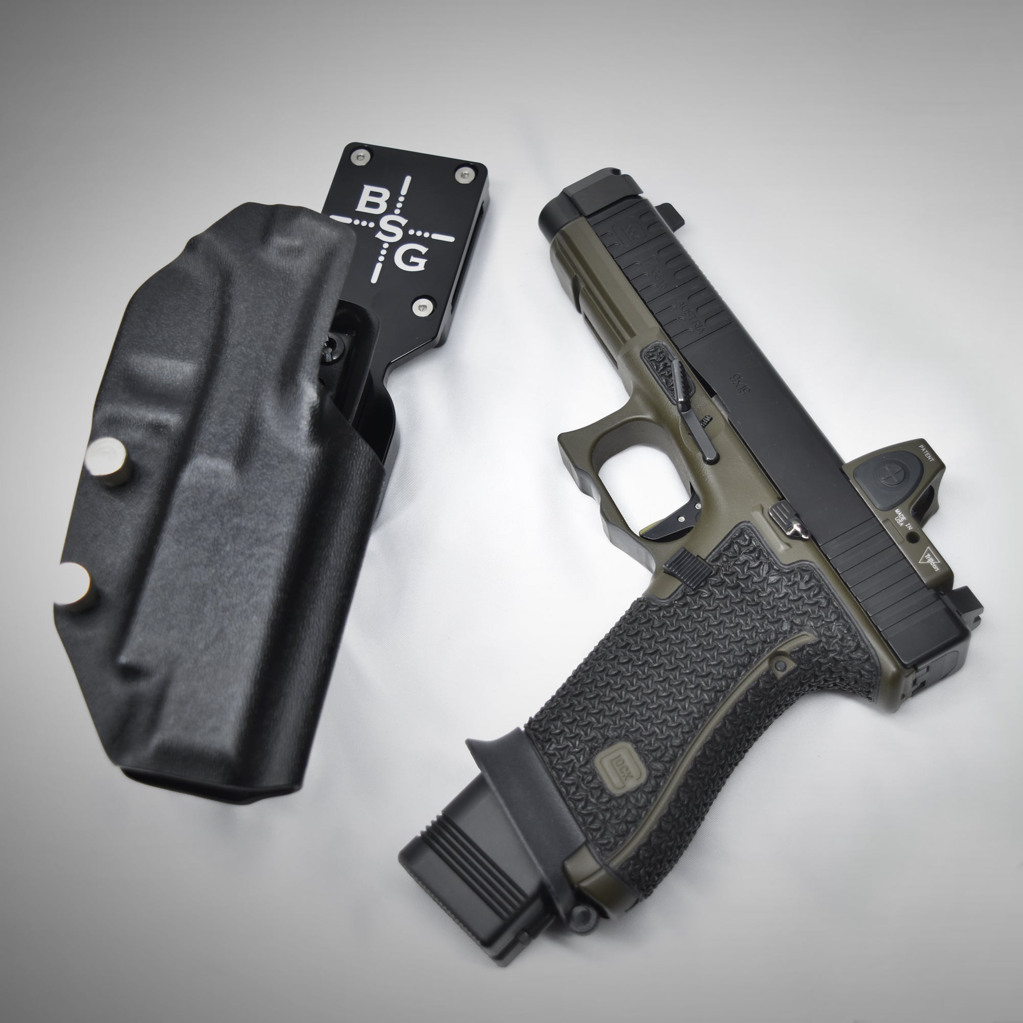 Glock 17 19 19X 22 34 44 45 w/ Align Tactical Thumb Rest Pro Heavy Duty Competition Holster