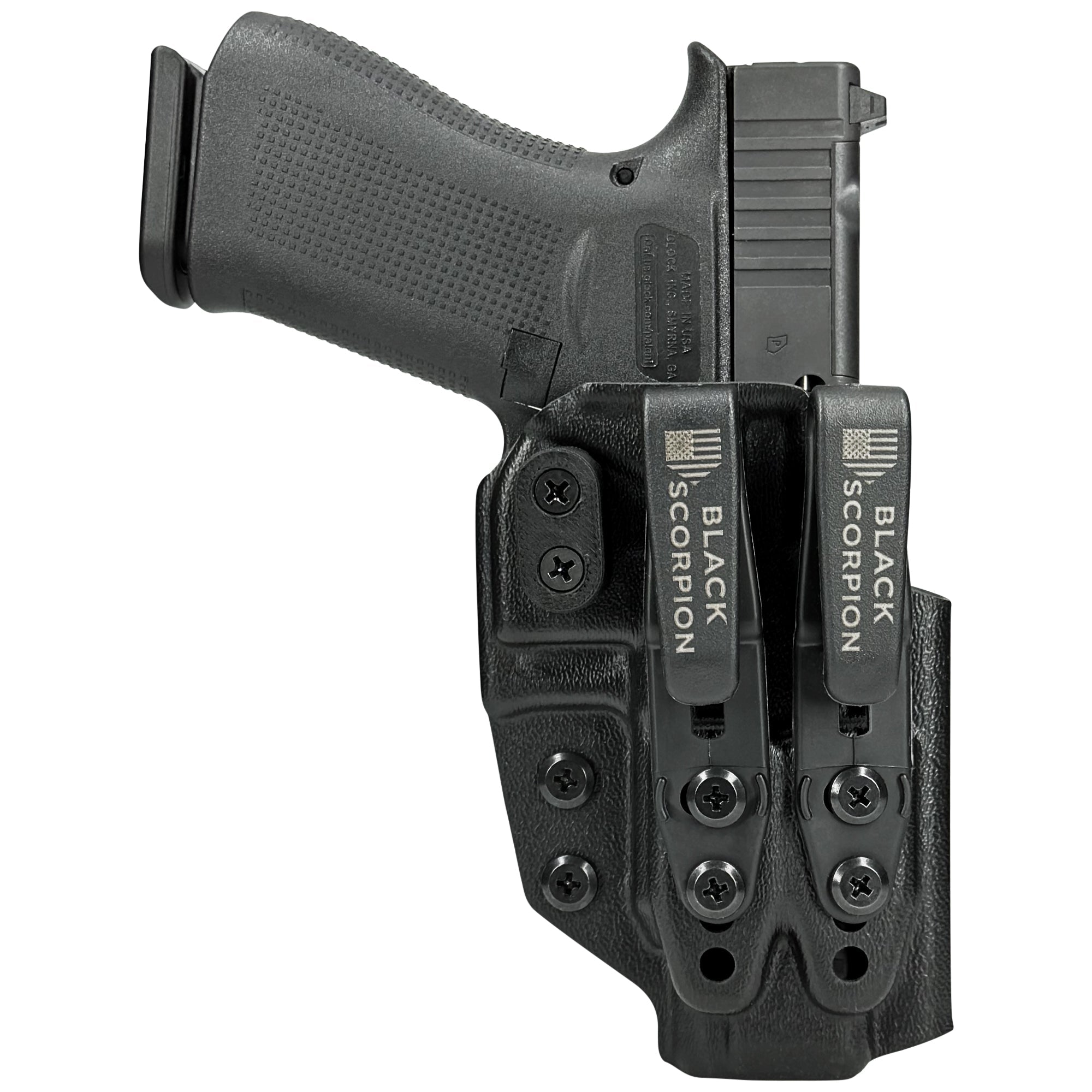 Glock 48 MOS w/ Align Tactical Thumb Rest AIWB Dual Clip X Holster