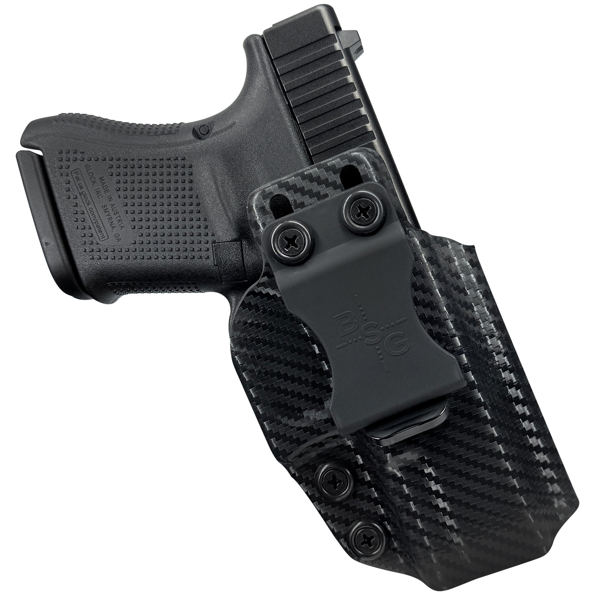Glock 29 Gen5 Inside the Waistband Holster in Carbon Fiber - Front