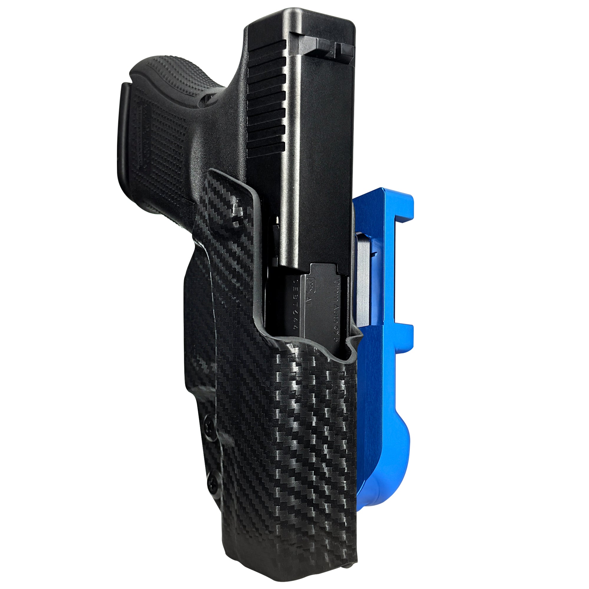 Glock 29 Gen 5 IDPA Quick Mount Holster with Blue Belt Attachment, Carbon Fiber Holster Shell