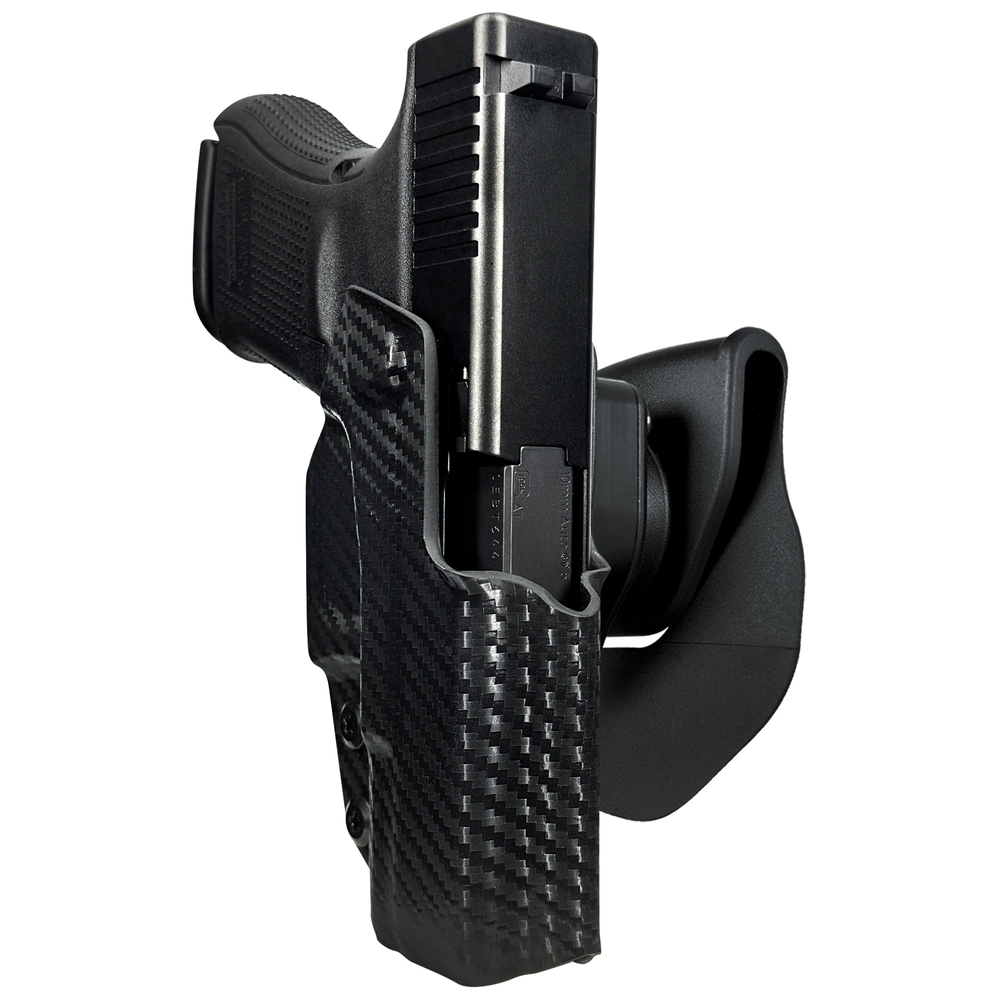 Glock 29 Gen5 OWB Quick Release Paddle Holster in Carbon Fiber