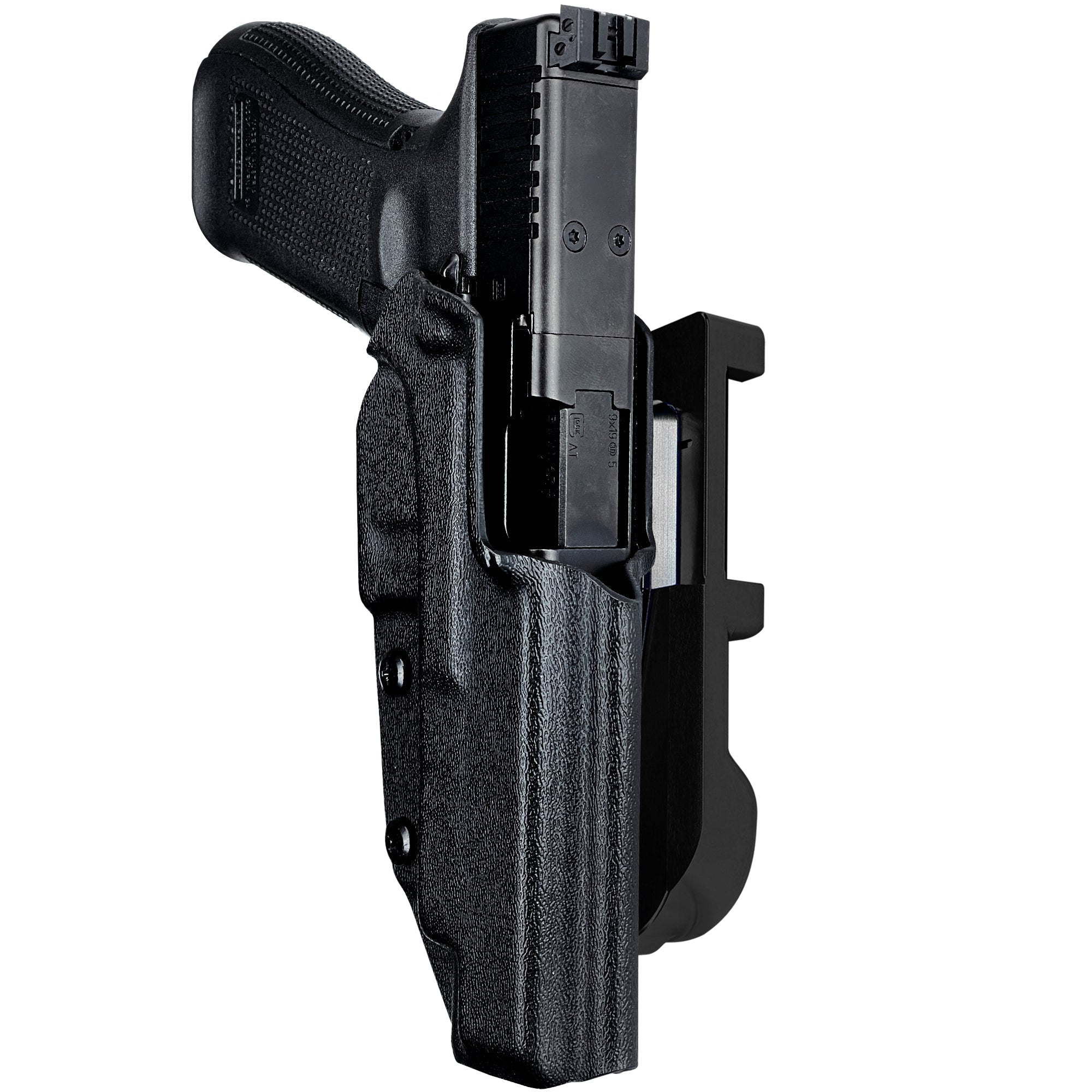 Glock 34 w/ Align Tactical IDPA Quick Mount Holster with Black Belt Attachment, Black Holster Shell