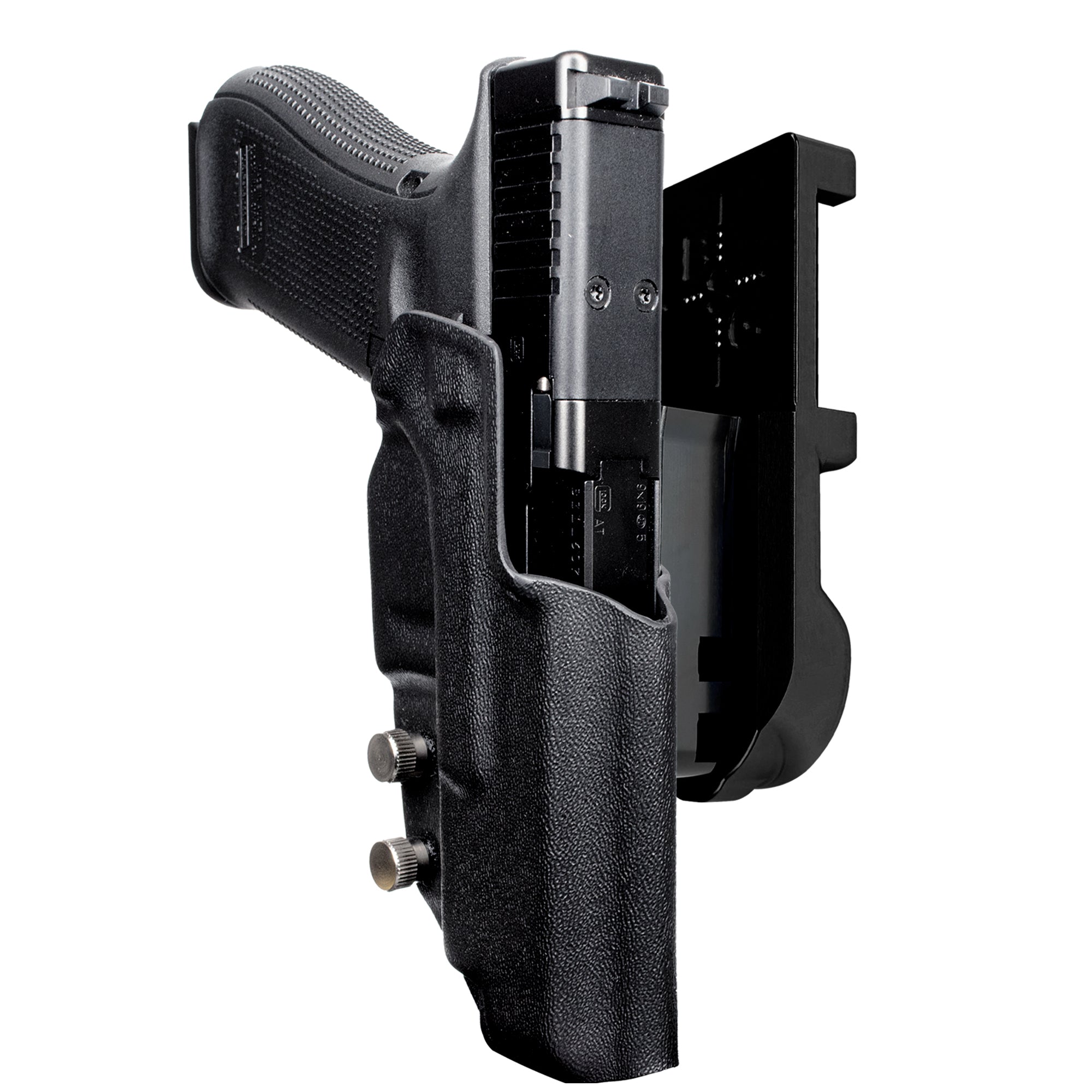 Glock 47 MOS IPSC/USPA Quick Mount Holster with Black Belt Attachment, Black Holster Shell
