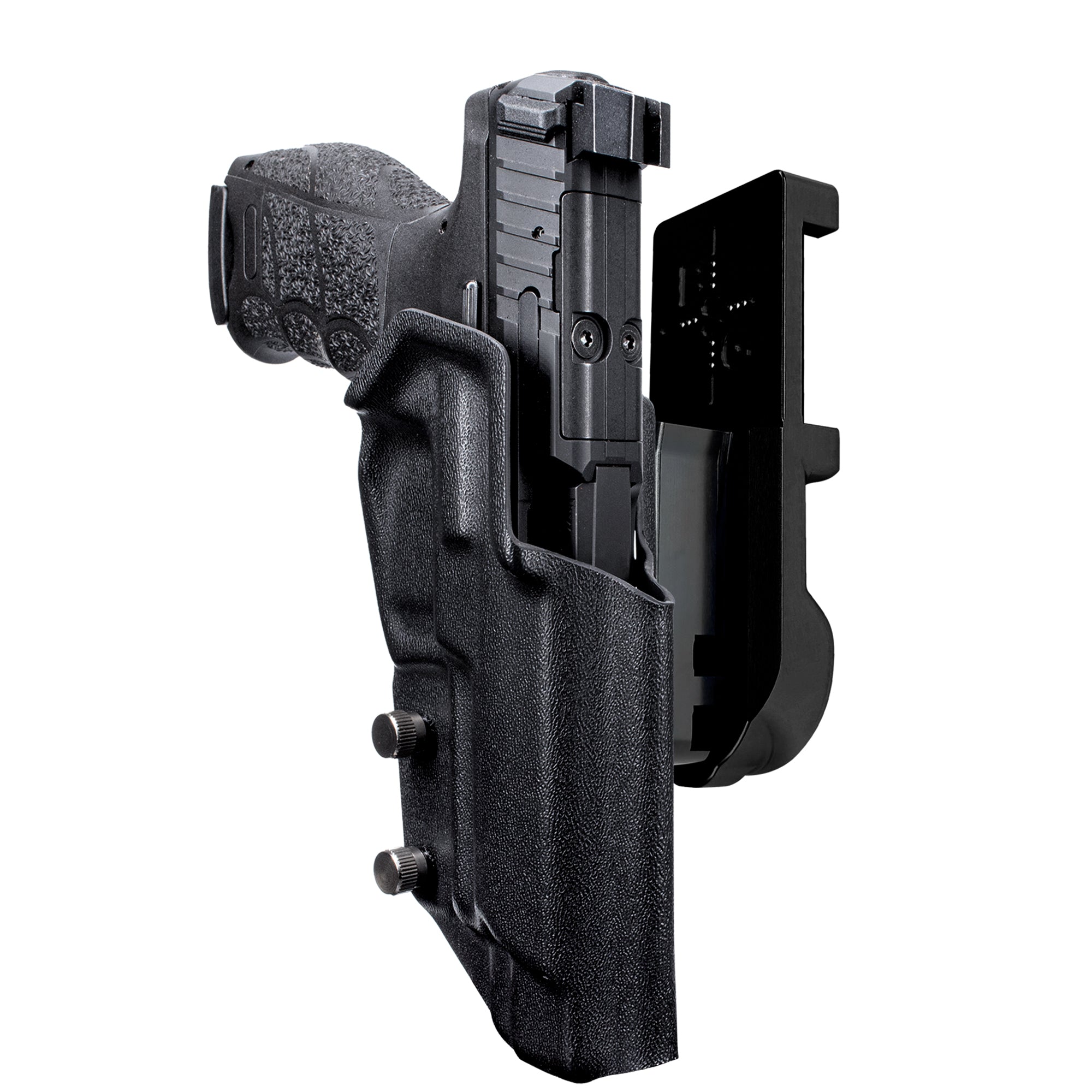 Heckler & Koch VP9L IPSC/USPA Quick Mount Holster with Black Belt Attachment, Black Holster Shell