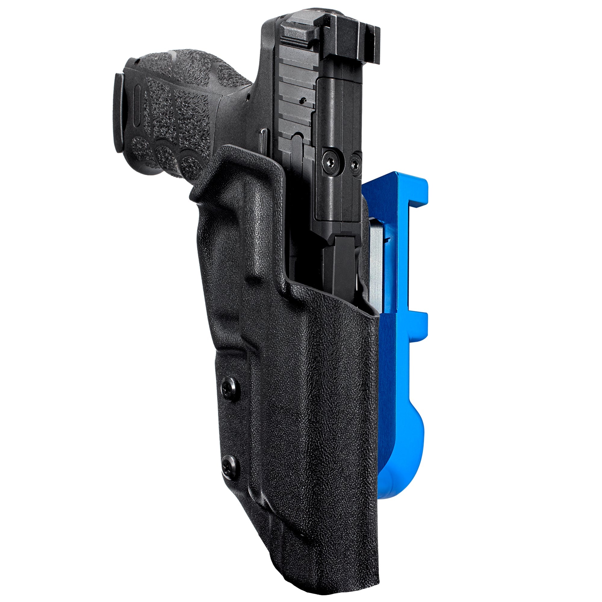 Heckler & Koch VP9L IDPA Quick Mount Holster with Blue Belt Attachment, Black Holster Shell