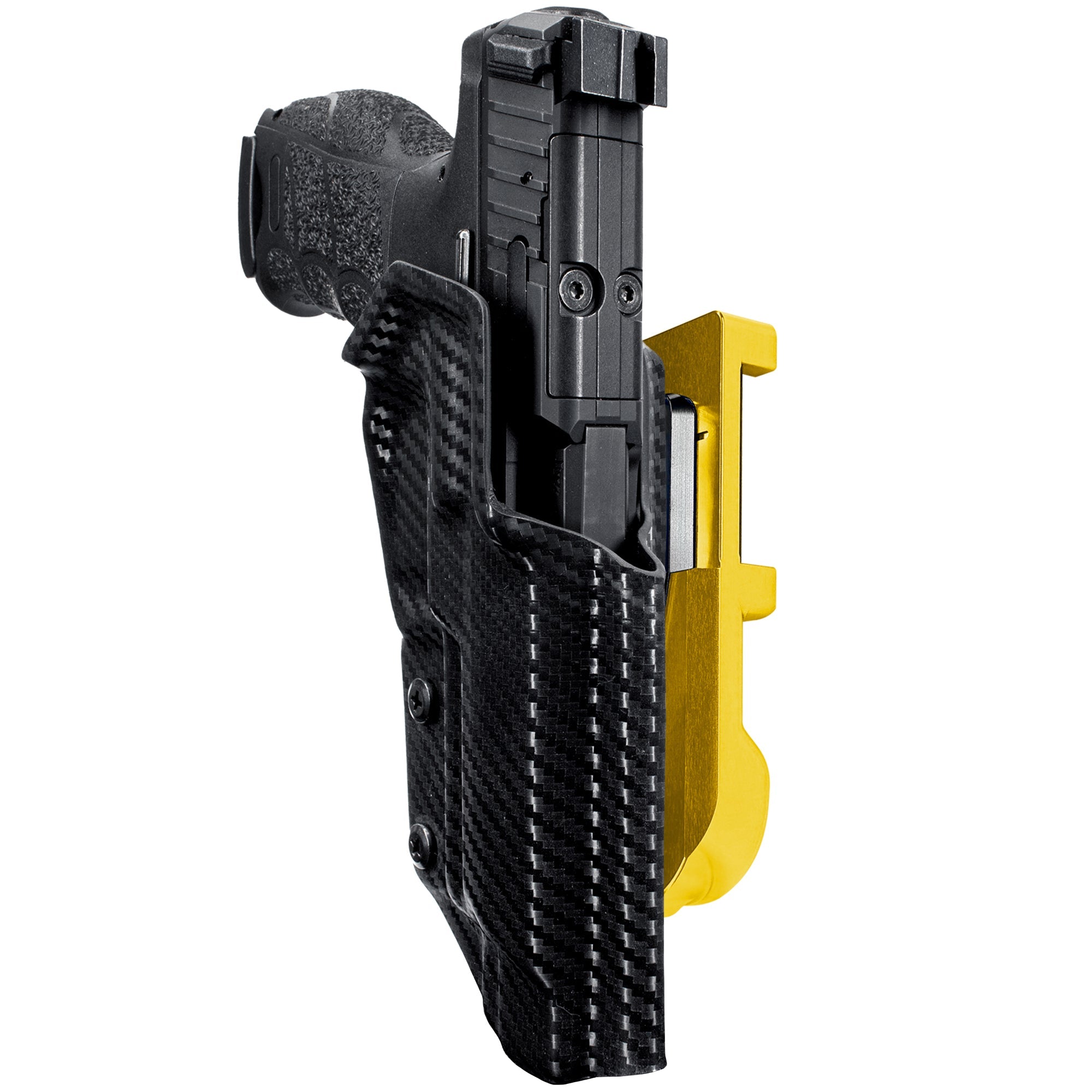 Heckler & Koch VP9L IDPA Quick Mount Holster with 24K Gold Belt Attachment, Carbon Fiber Holster Shell