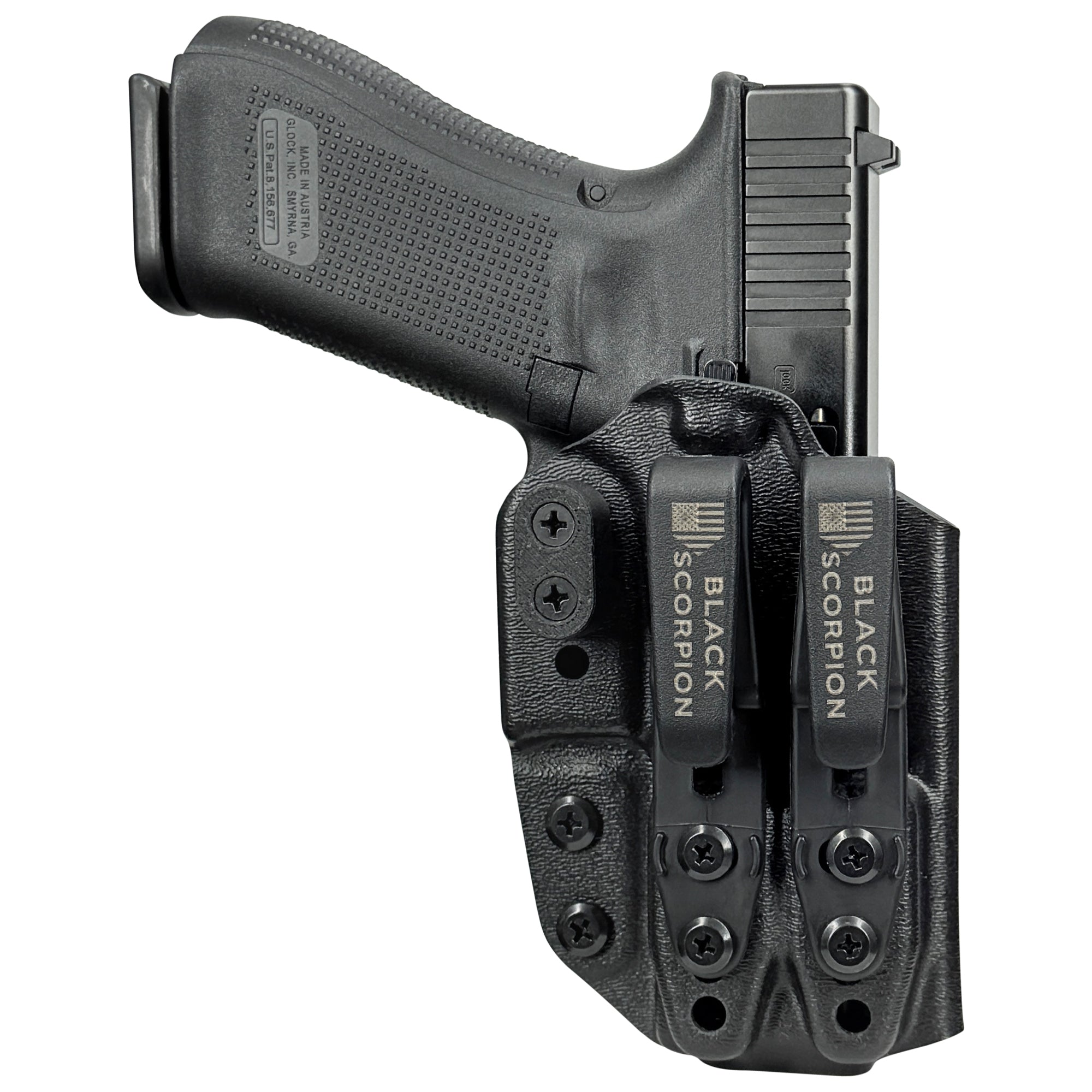 Glock 19, 23, 45 (Gen-5) AIWB Dual Clip X Holster