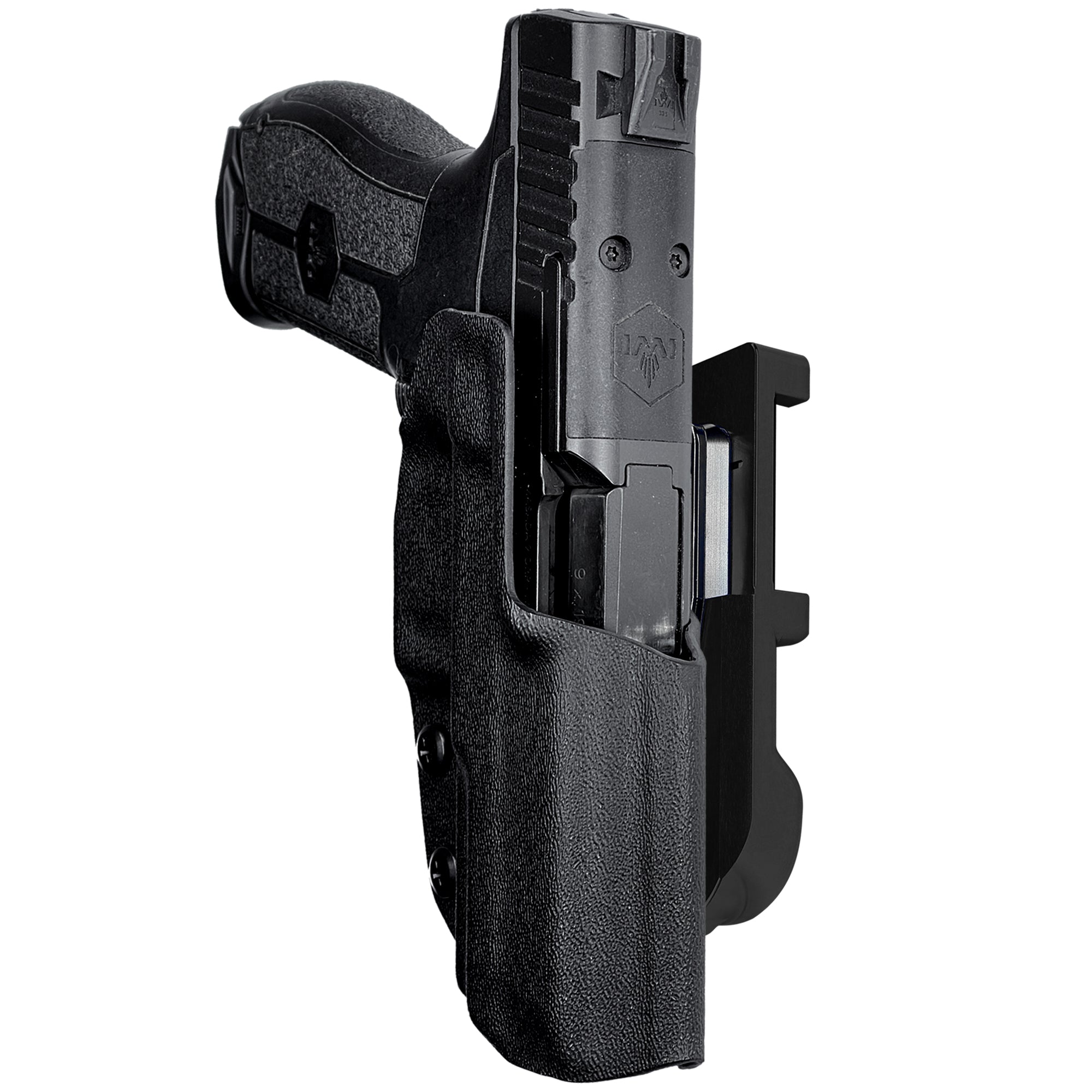 IWI MASADA 4.1'' IDPA Quick Mount Holster with Black Belt Attachment, Black Holster Shell