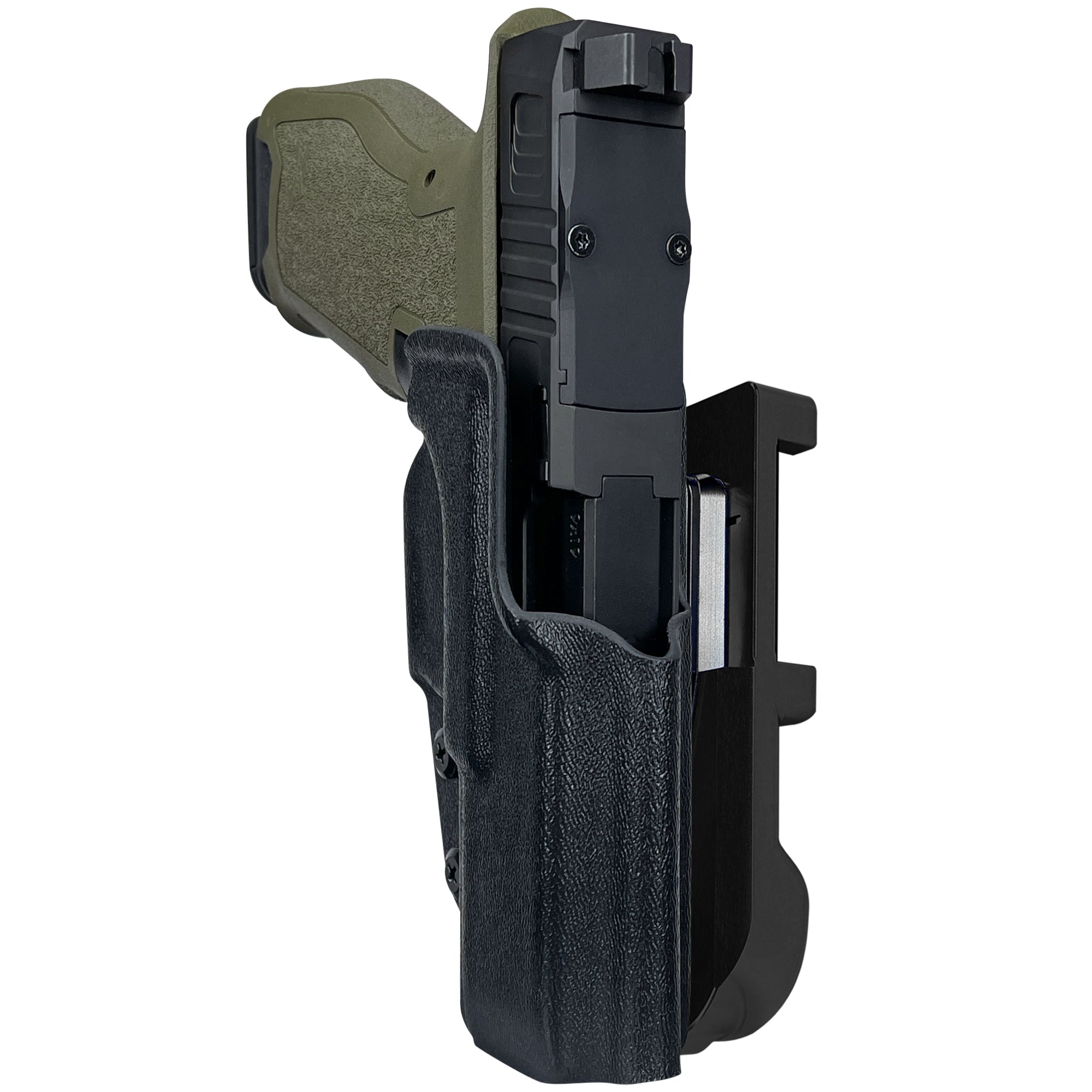 PSA Dagger 3.9'' IDPA Quick Mount Holster with Black Belt Attachment, Black Holster Shell