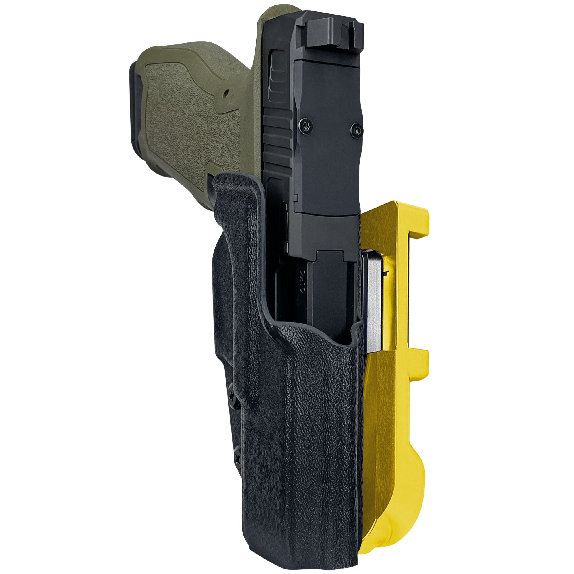 PSA Dagger 3.9'' IDPA Quick Mount Holster with 24K Gold Belt Attachment, Black Holster Shell