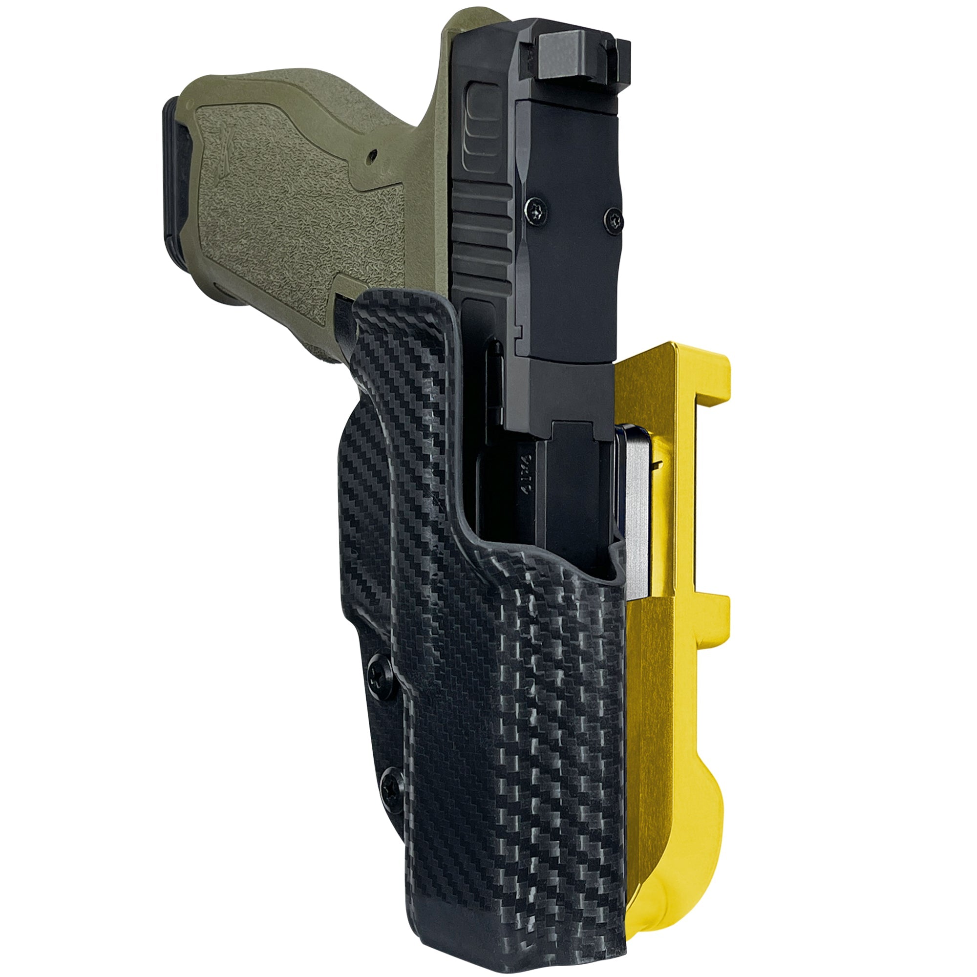PSA Dagger 3.9'' IDPA Quick Mount Holster with 24K Gold Belt Attachment, Carbon Fiber Holster Shell