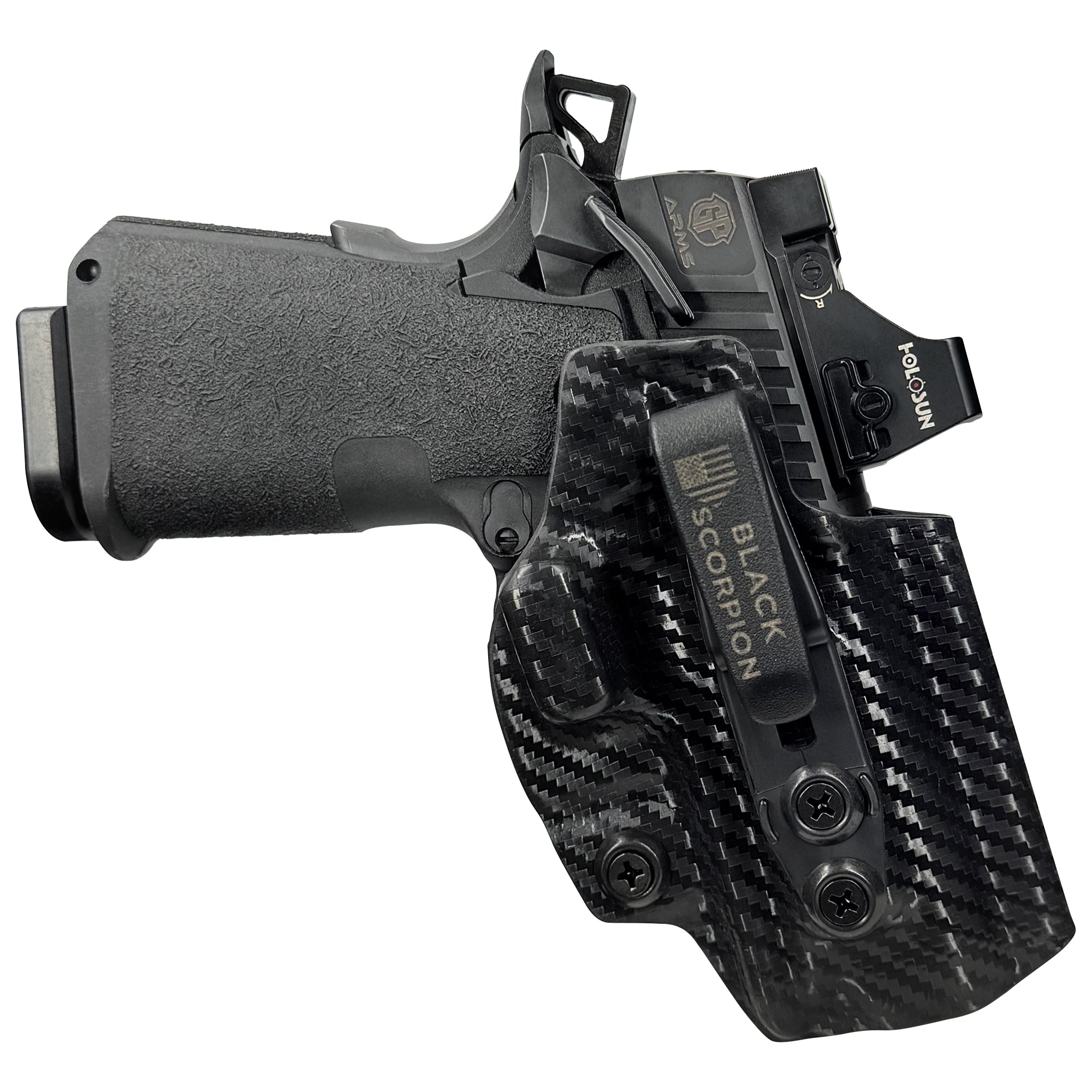 GP Arms Forza 3.1 Holster IWB Belt Wing Tuckable in Carbon Fiber - Front