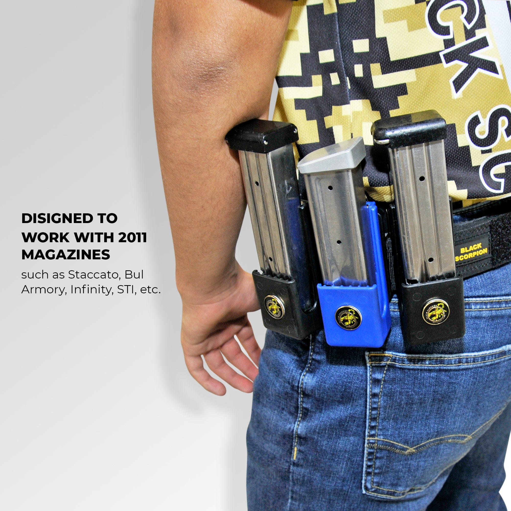 Double Stack Competition Magnetic Magazine Pouch fits 2011 Magazines