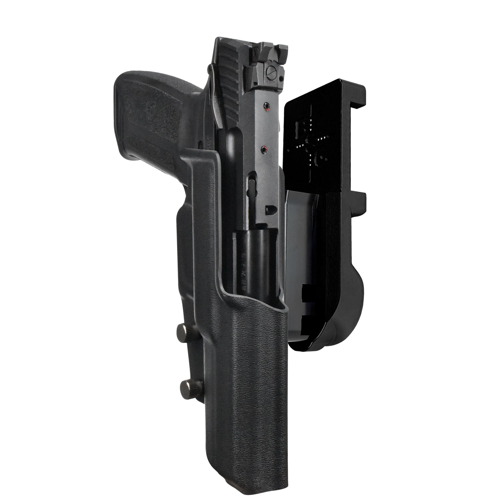 Ruger 5.7 IPSC/USPA Quick Mount Holster with Black Belt Attachment, Black Holster Shell