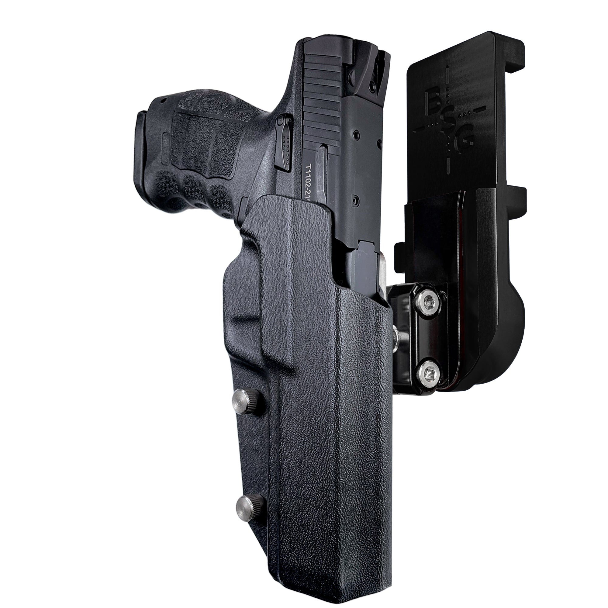 SAR9 Sport IPSC/USPA Quick Mount Ball Joint Holster with Black Belt Attachment, Black Holster Shell