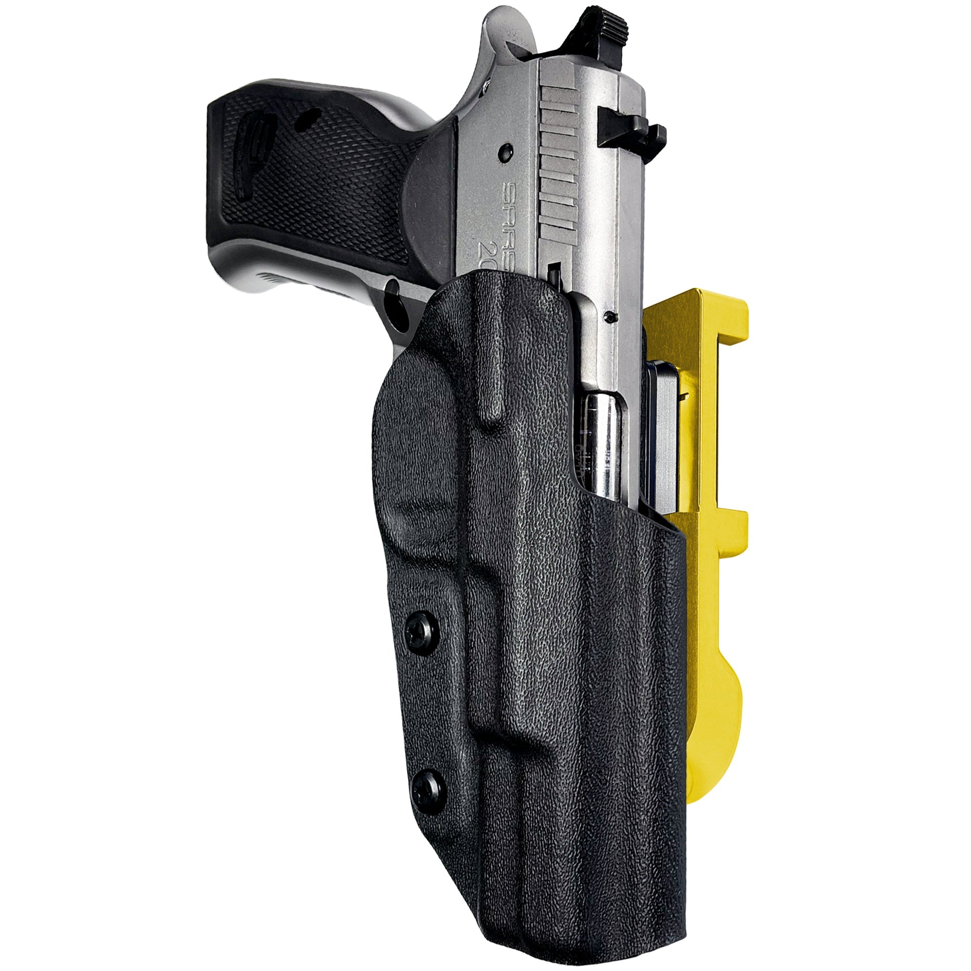 SAR 2000 IDPA Quick Mount Holster with 24K Gold Belt Attachment, Black Holster Shell