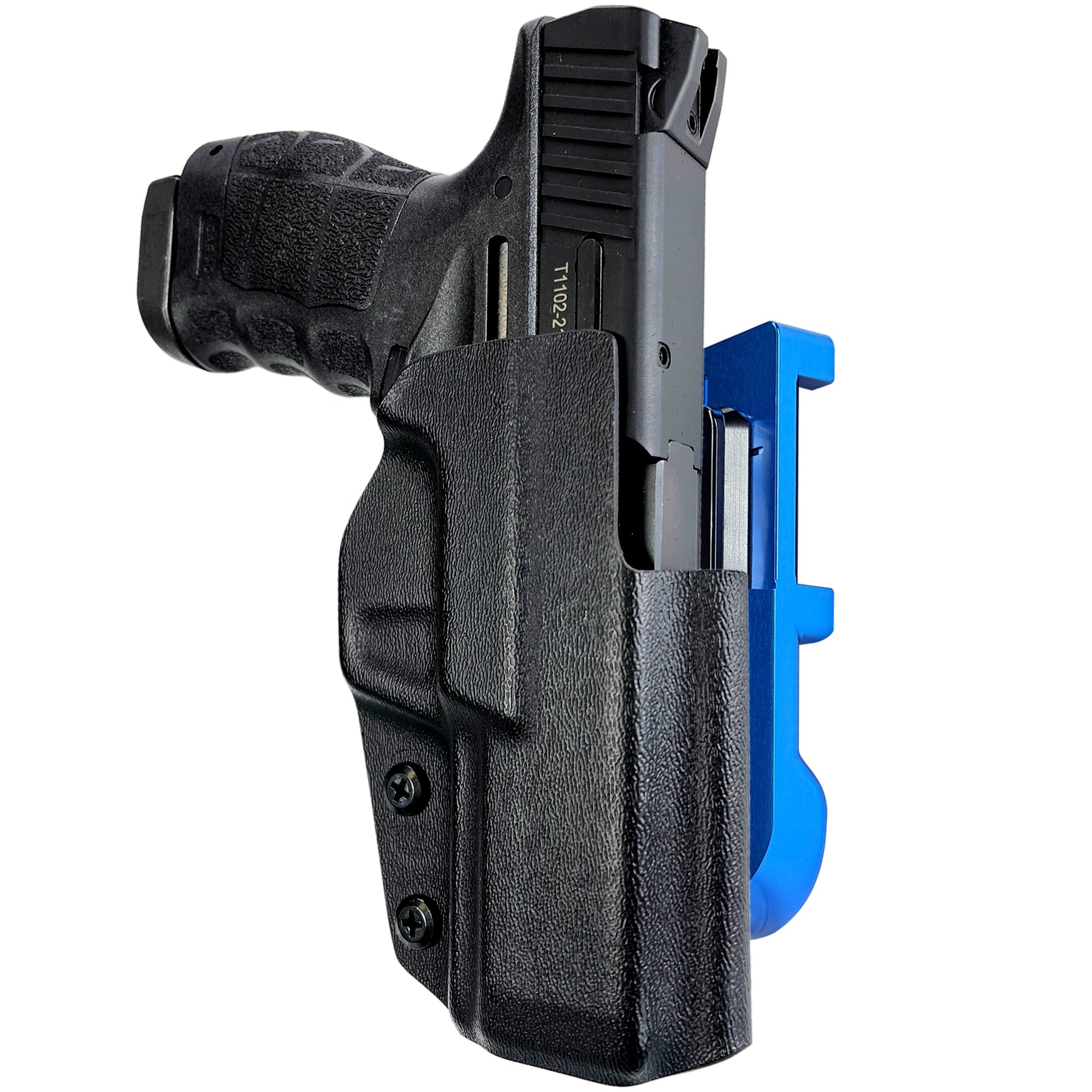 SAR SAR9 C IDPA Quick Mount Holster with Blue Belt Attachment, Black Holster Shell