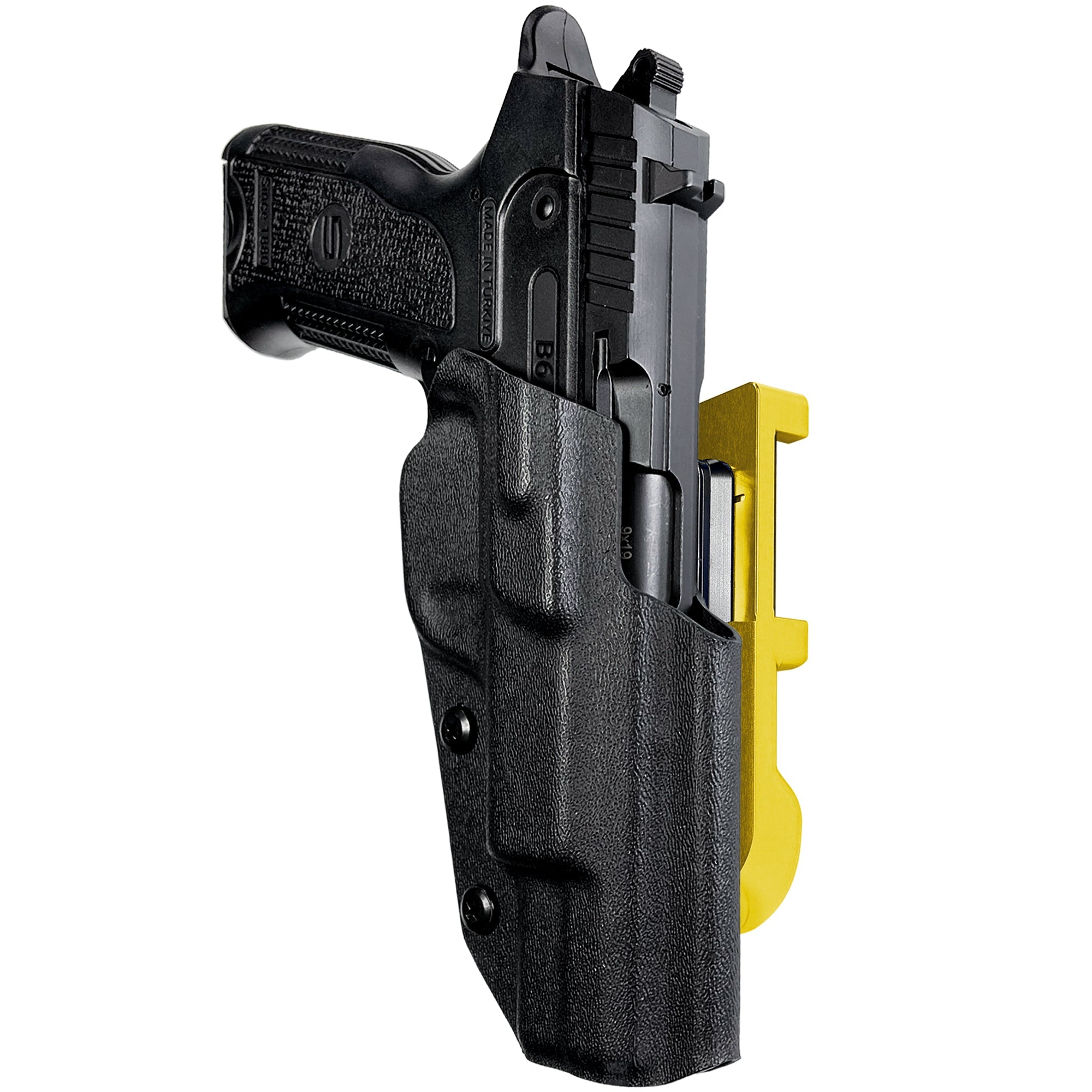 SAR B6 IDPA Quick Mount Holster with 24K Gold Belt Attachment, Black Holster Shell