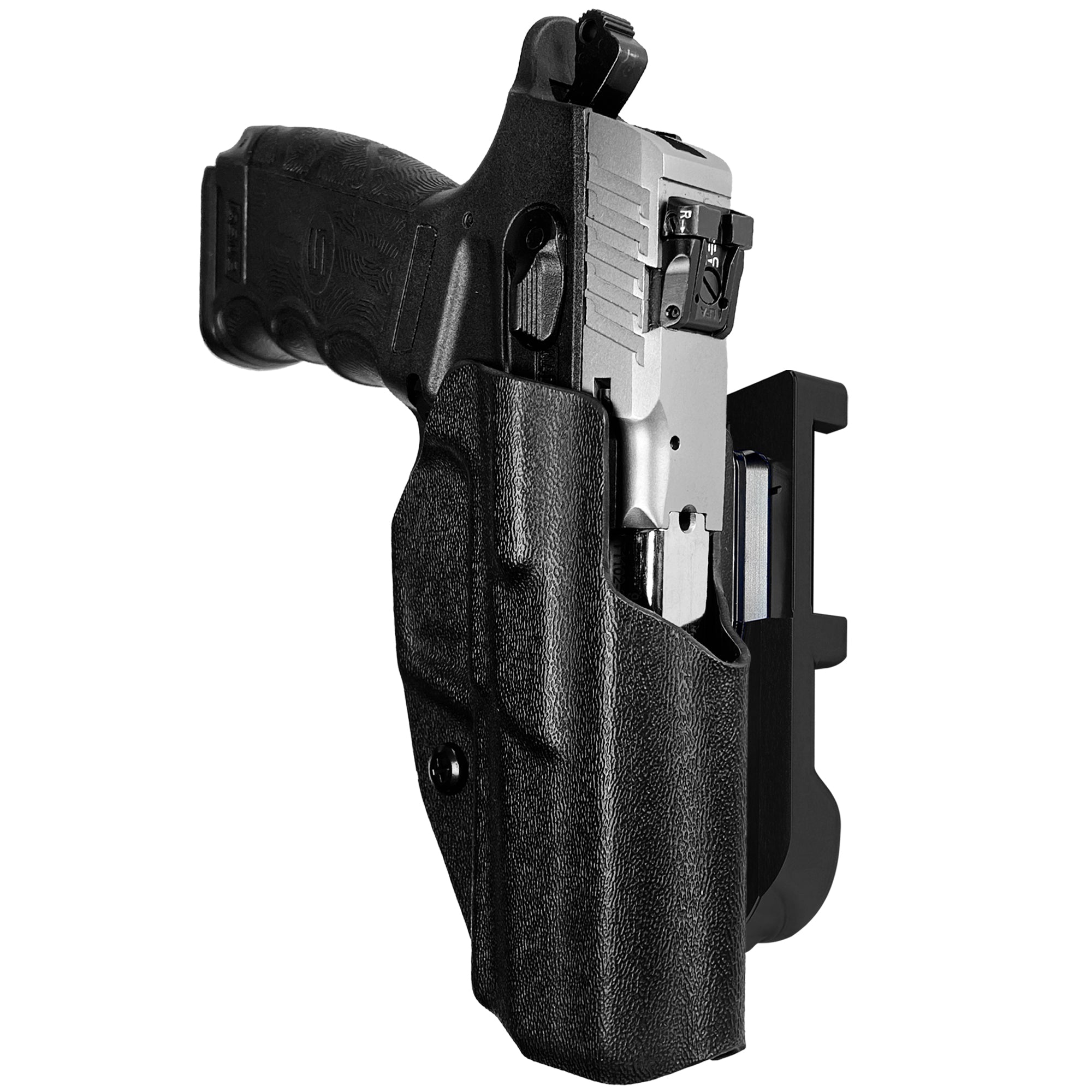 SAR CM9 Gen 2 IDPA Quick Mount Holster with Black Belt Attachment, Black Holster Shell