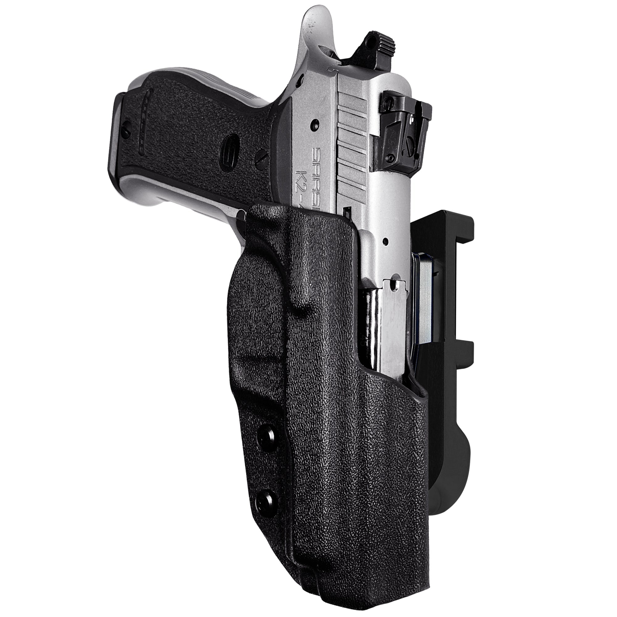 SAR K2-45 C IDPA Quick Mount Holster with Black Belt Attachment, Black Holster Shell