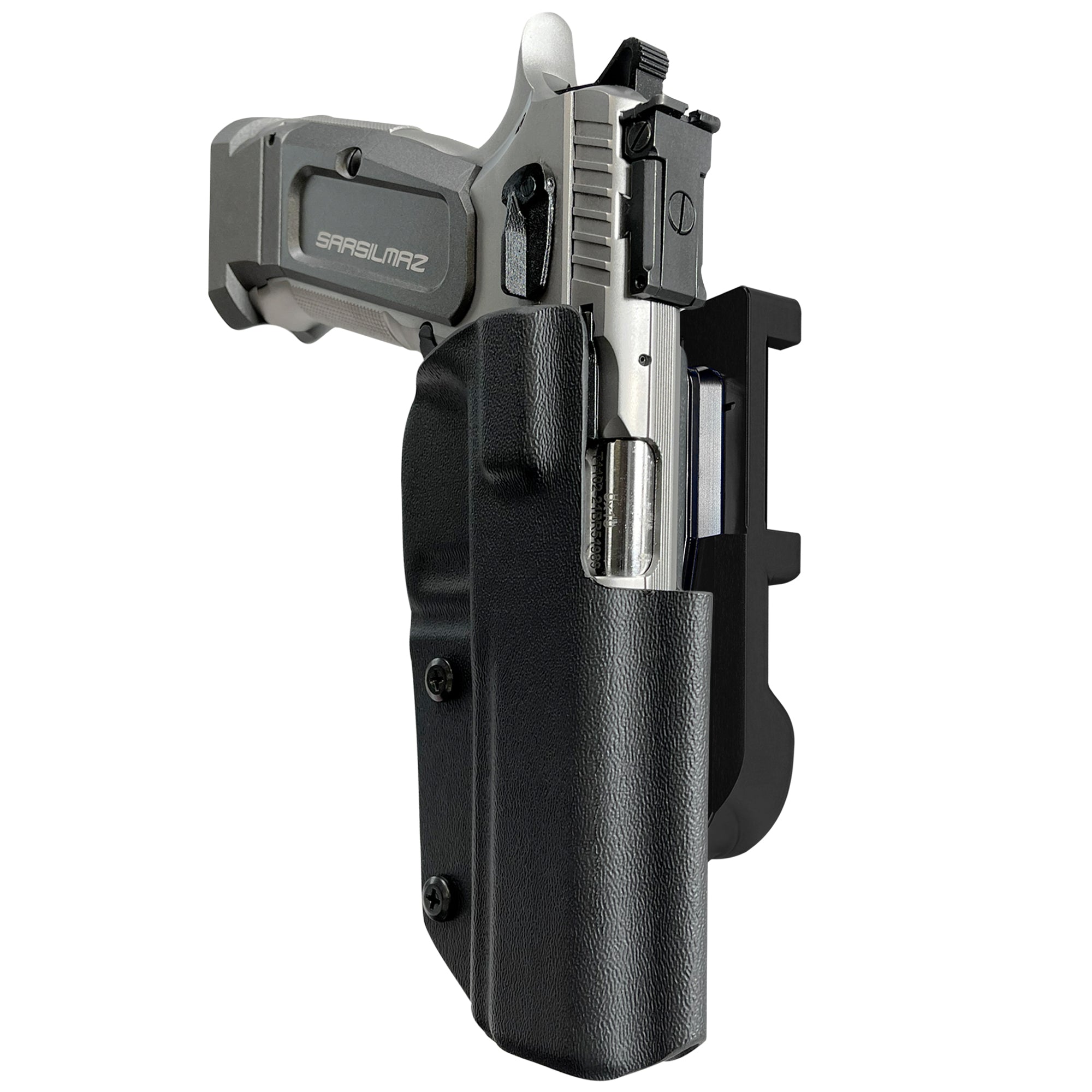 SAR K-12 Sport IDPA Quick Mount Holster with Black Belt Attachment, Black Holster Shell