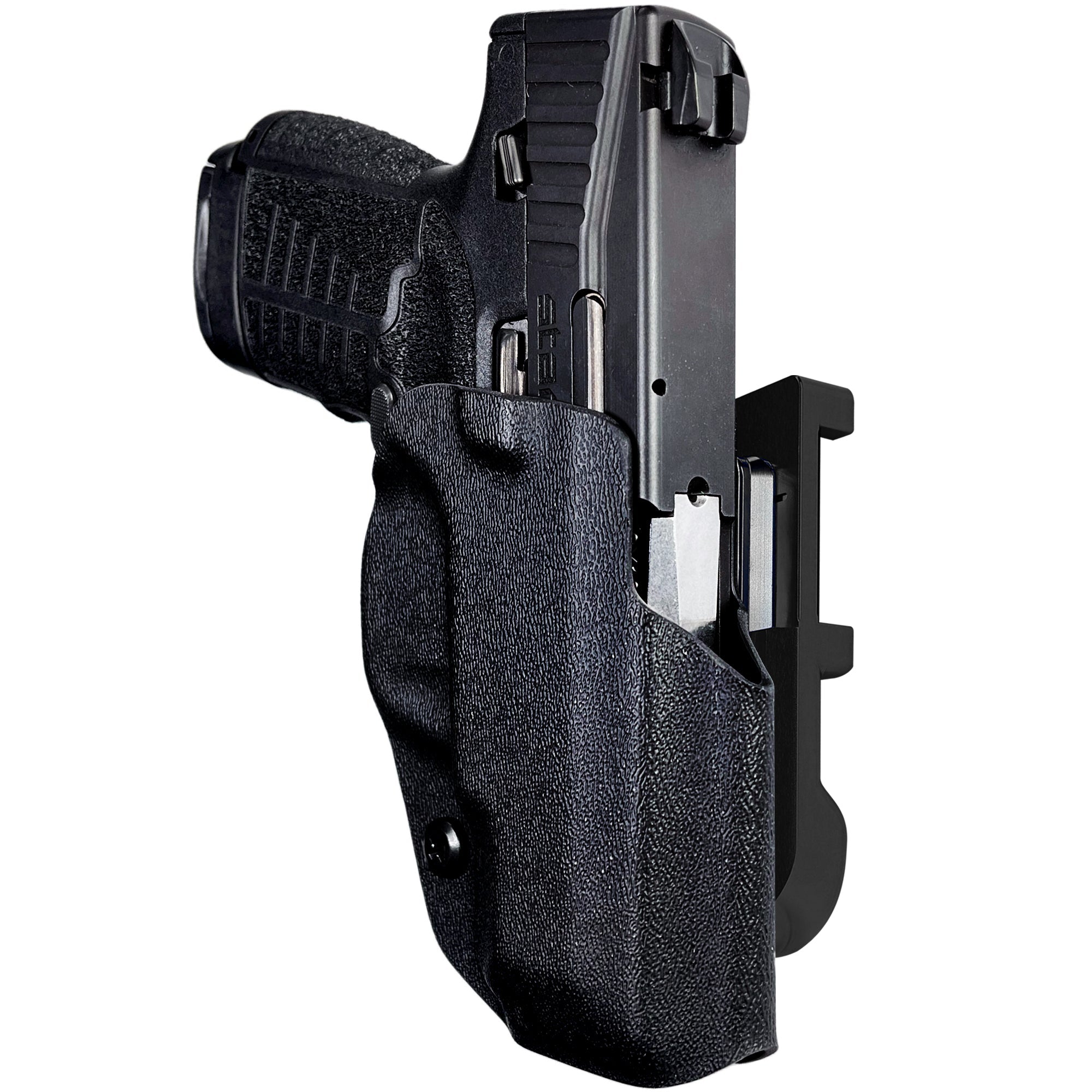 Savage Stance IDPA Quick Mount Holster with Black Belt Attachment, Black Holster Shell