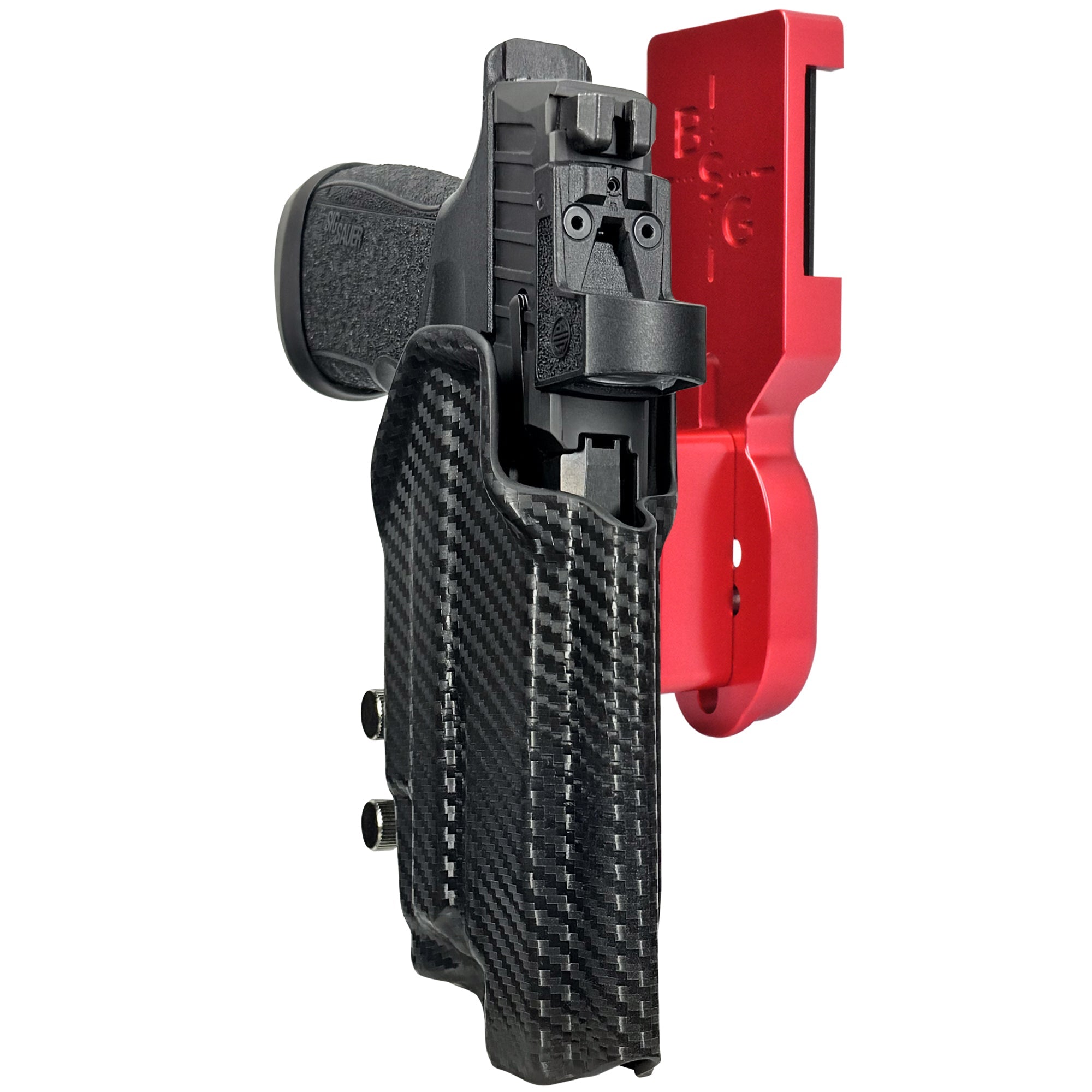 Sig P365 Fuse TLR-7X Pro Heavy Duty Competition Holster in Red / Carbon Fiber