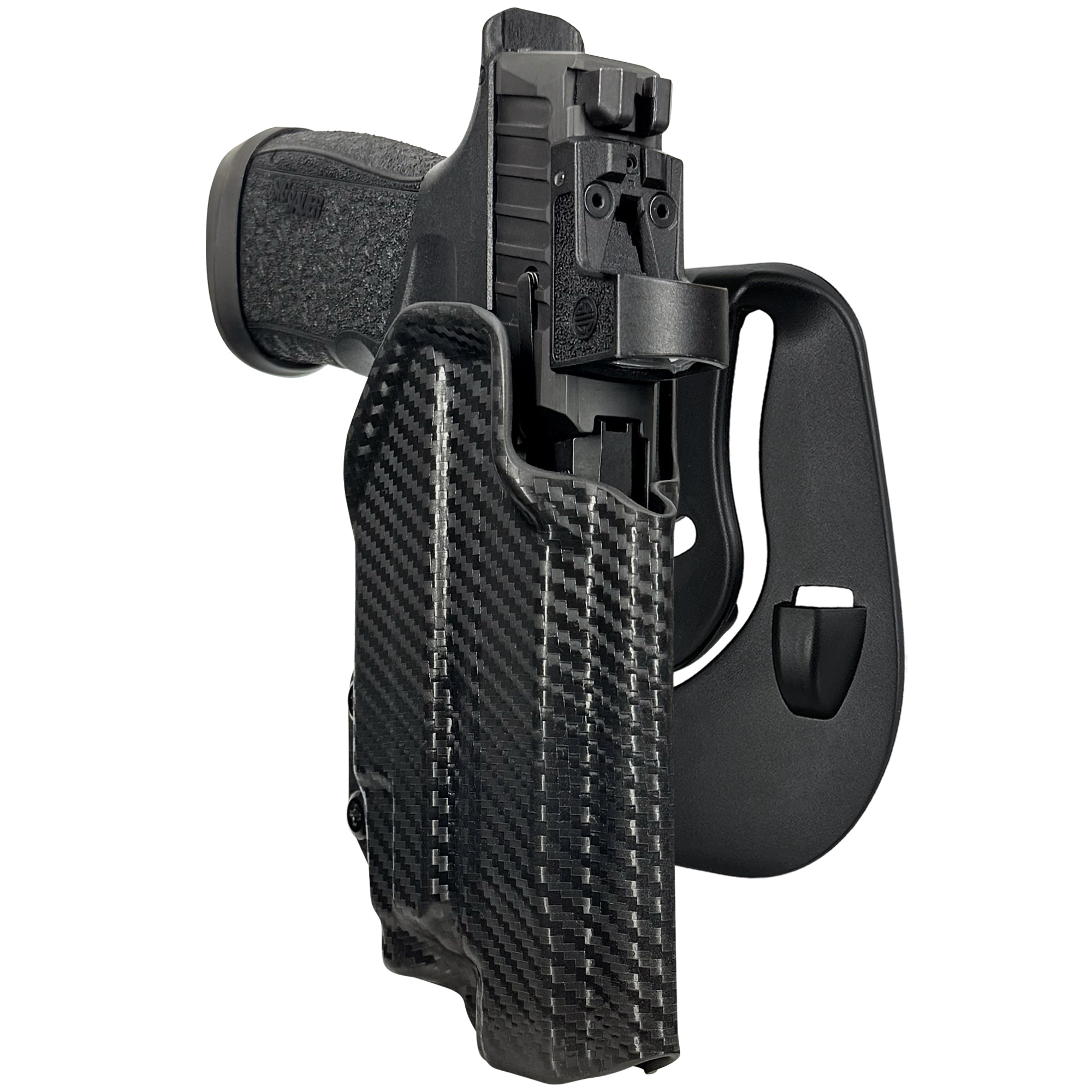 Sig P365 Fuse TLR-7X OWB Paddle Holster in Carbon Fiber
