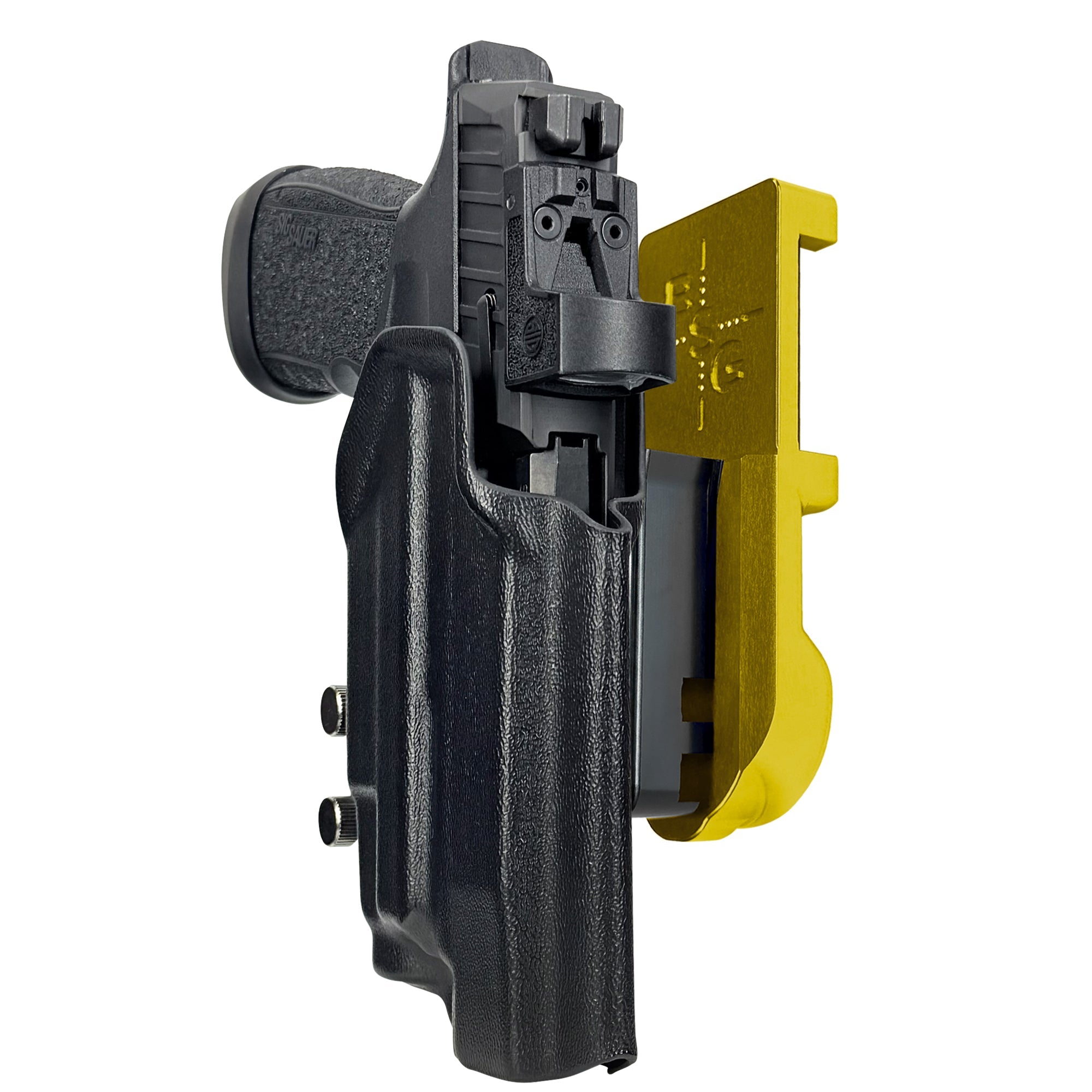 Sig P365 FUSE w/ TLR-7X IPSC/USPA Quick Mount Holster with 24K Gold Belt Attachment, Black Holster Shell