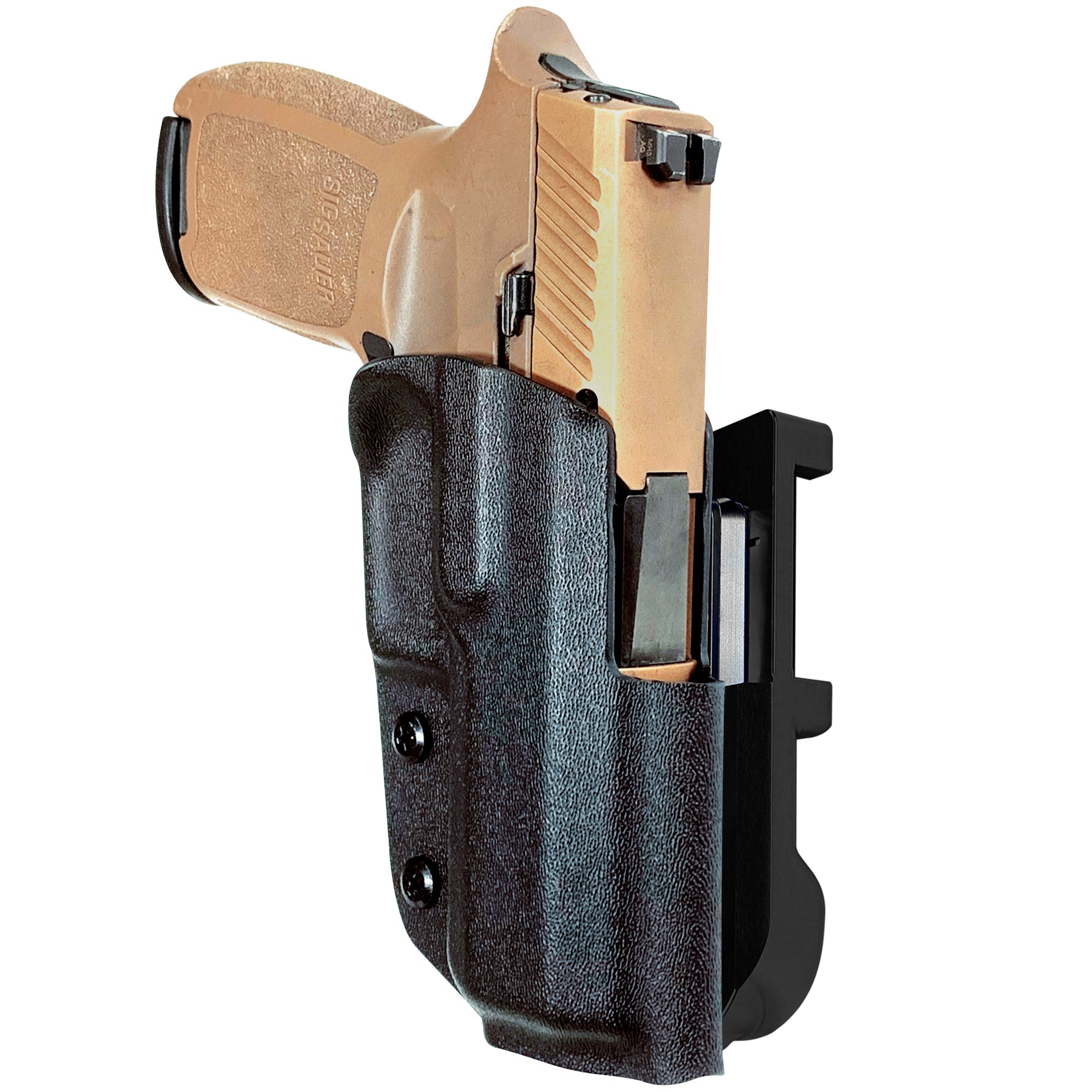 Sig Sauer P320 Compact IDPA Quick Mount Holster with Black Belt Attachment, Black Holster Shell