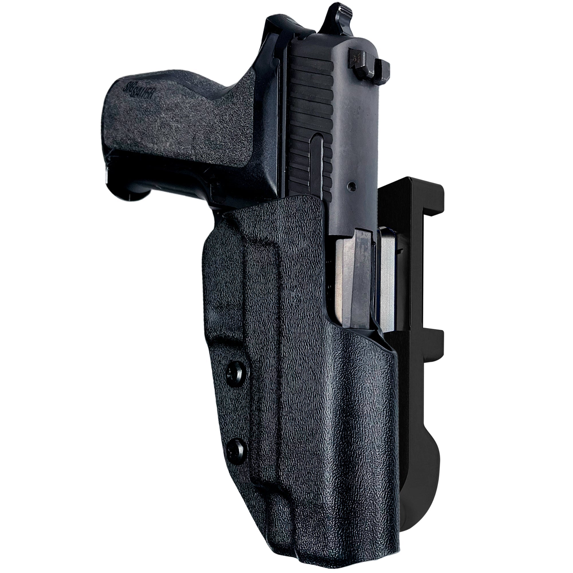 Sig Sauer P226 w/ Rail IDPA Quick Mount Holster with Black Belt Attachment, Black Holster Shell