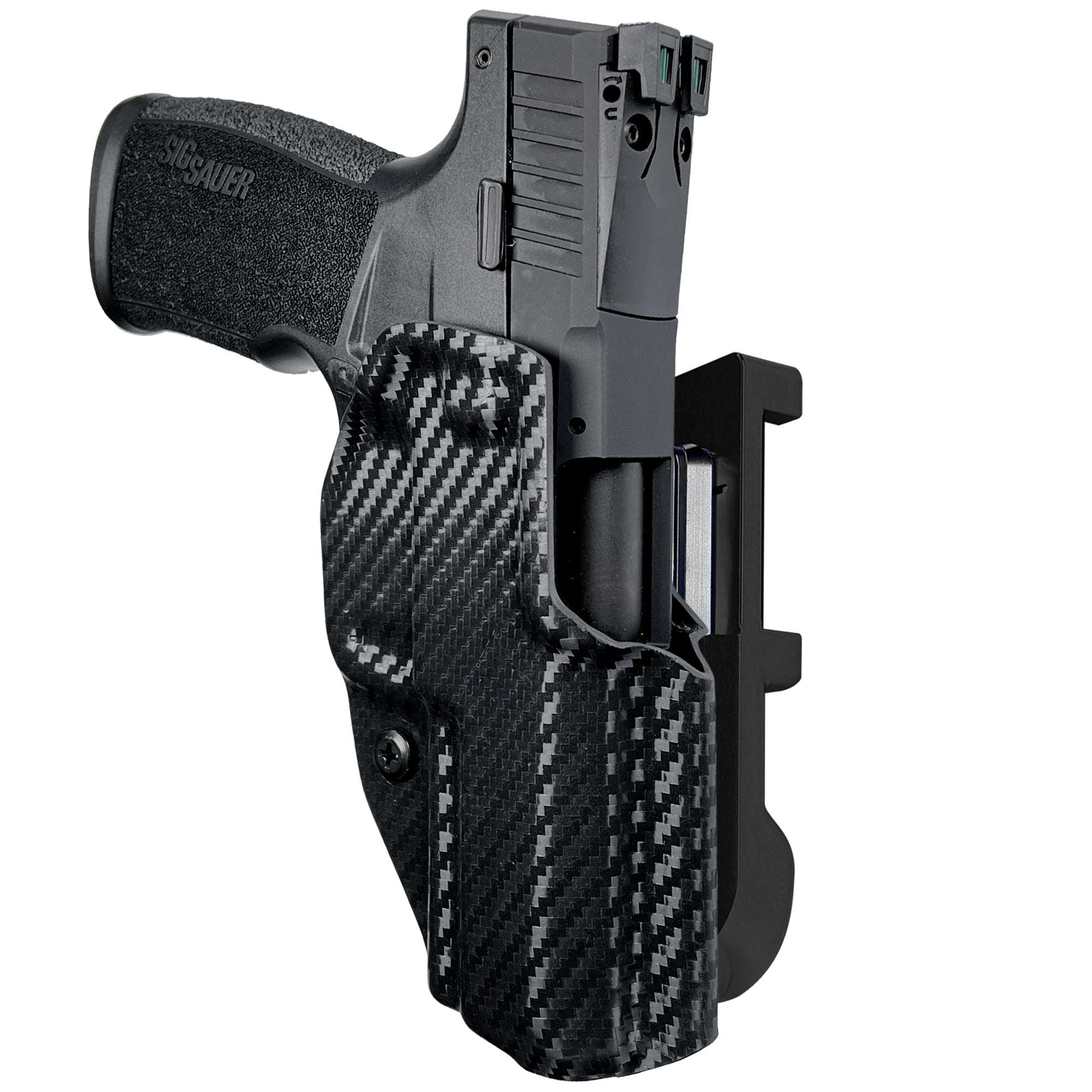Sig Sauer P322 IDPA Quick Mount Holster with Black Belt Attachment, Carbon Fiber Holster Shell