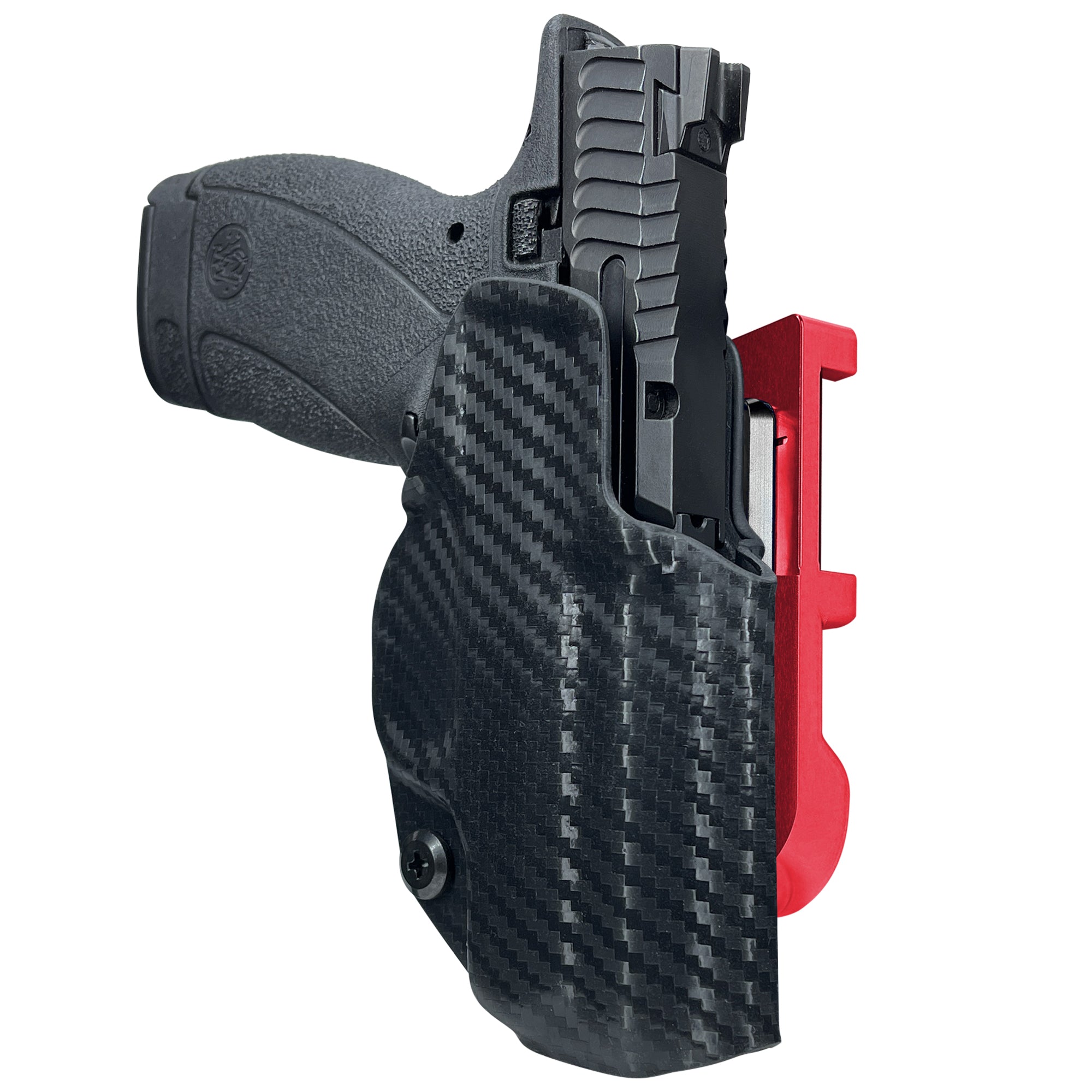 S&W Bodyguard 2.0 IDPA Quick Mount Holster with Red Belt Attachment, Carbon Fiber Holster Shell