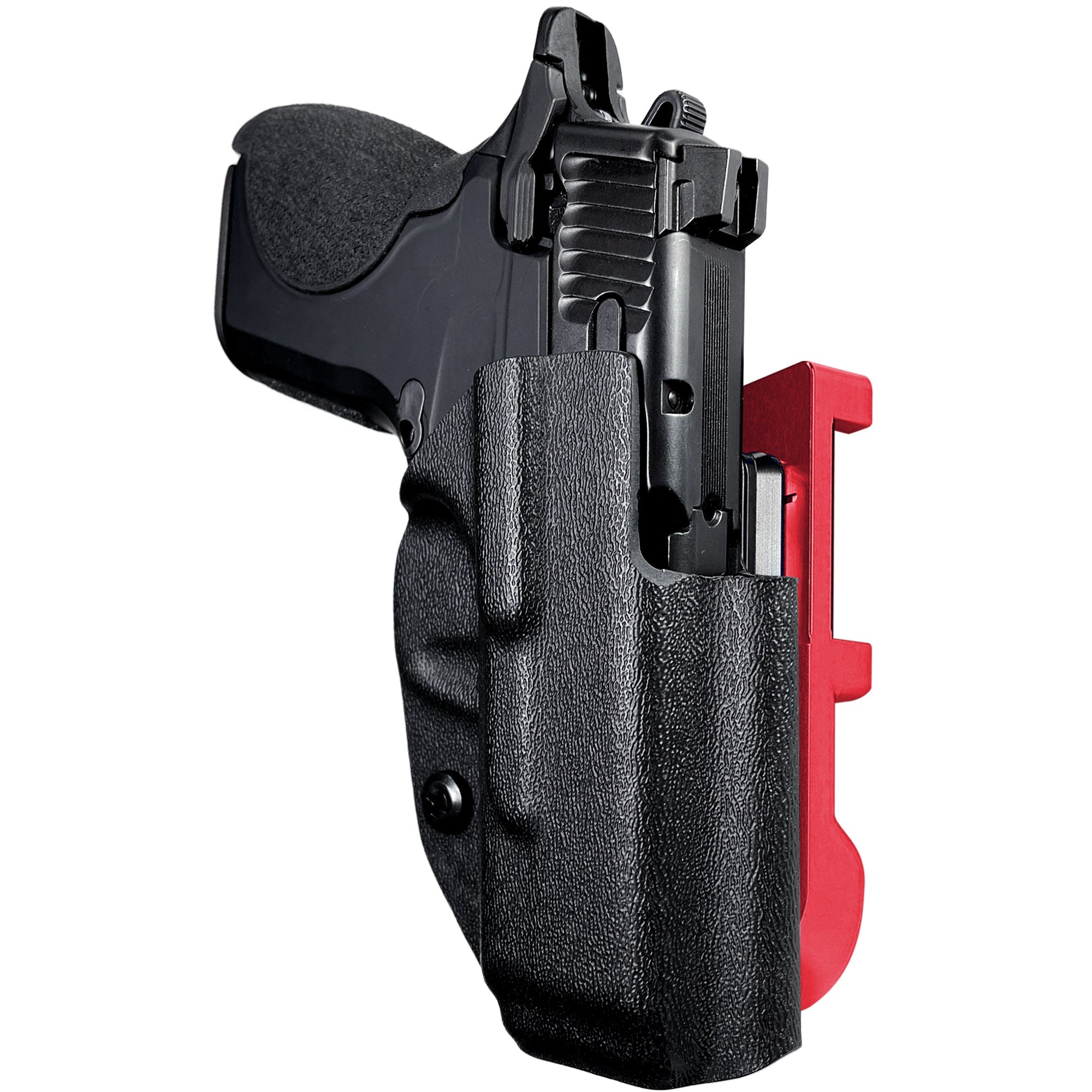 S&W CSX IDPA Quick Mount Holster with Red Belt Attachment, Black Holster Shell