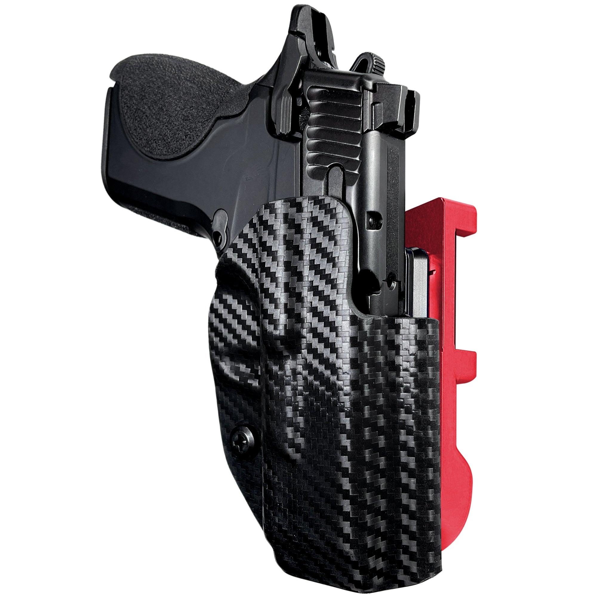 S&W CSX IDPA Quick Mount Holster with Red Belt Attachment, Carbon Fiber Holster Shell
