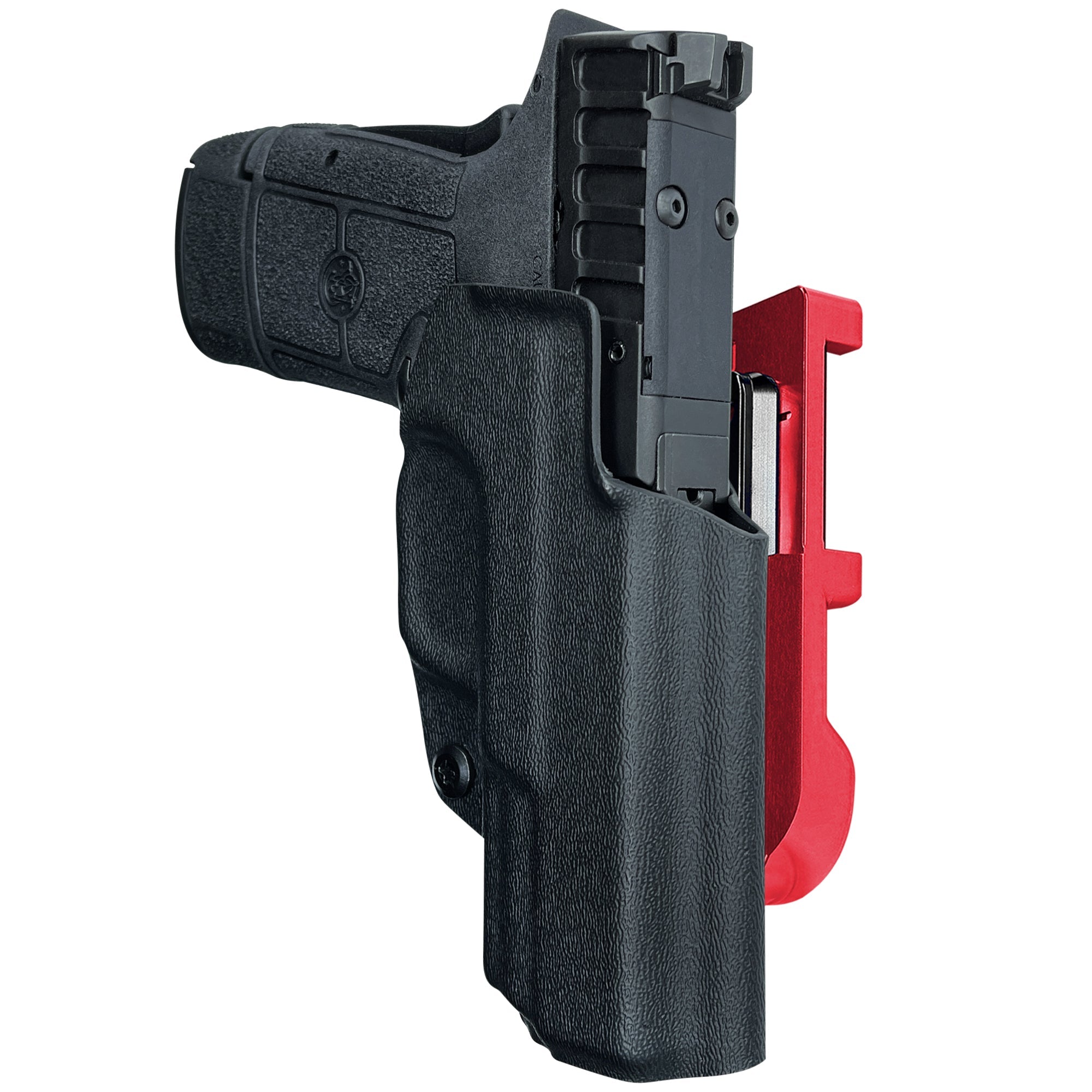 S&W Equalizer IDPA Quick Mount Holster with Red Belt Attachment, Black Holster Shell