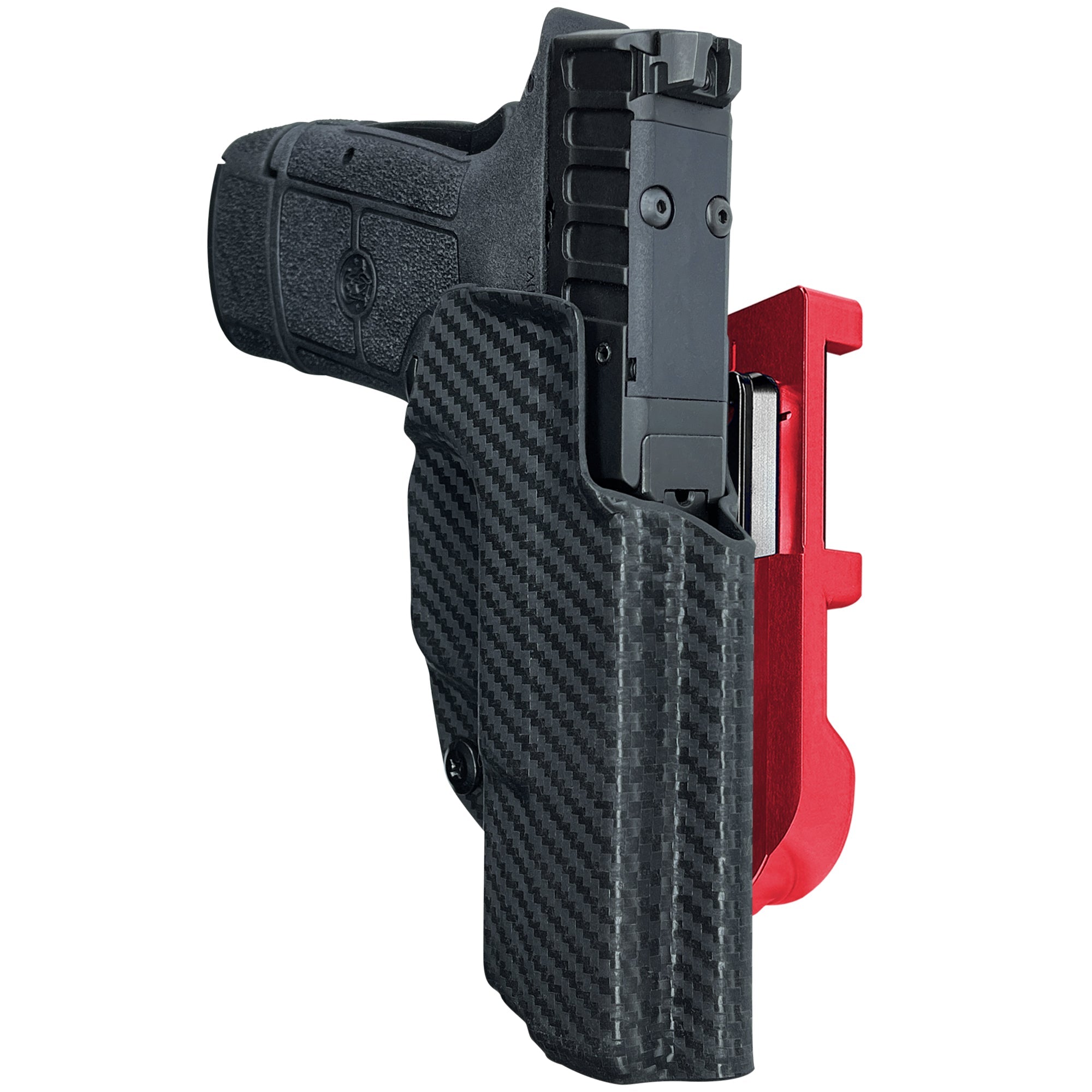 S&W Equalizer IDPA Quick Mount Holster with Red Belt Attachment, Carbon Fiber Holster Shell