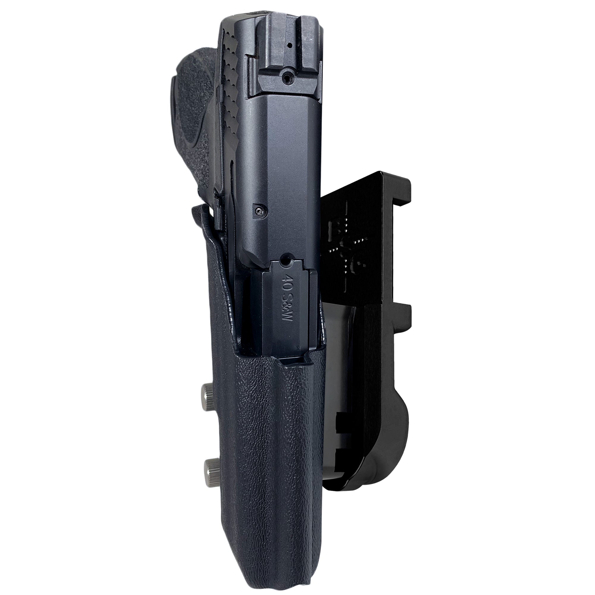 S&W M&P 4.25'' IPSC/USPA Quick Mount Holster with Black Belt Attachment, Black Holster Shell
