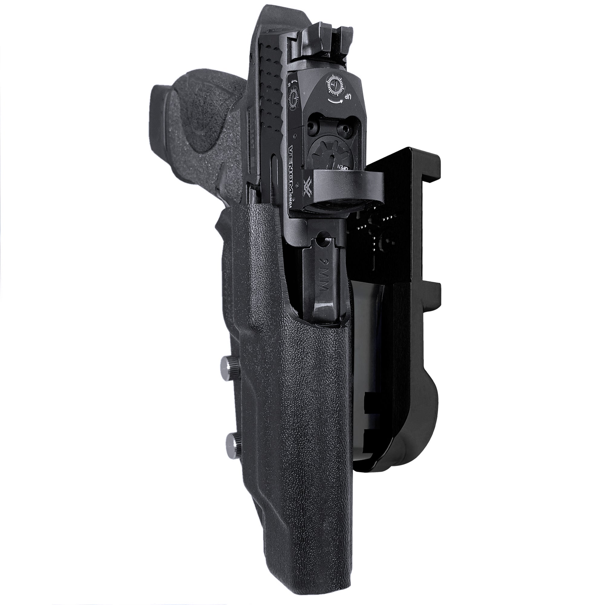 S&W M&P 5'' IPSC/USPA Quick Mount Holster with Black Belt Attachment, Black Holster Shell