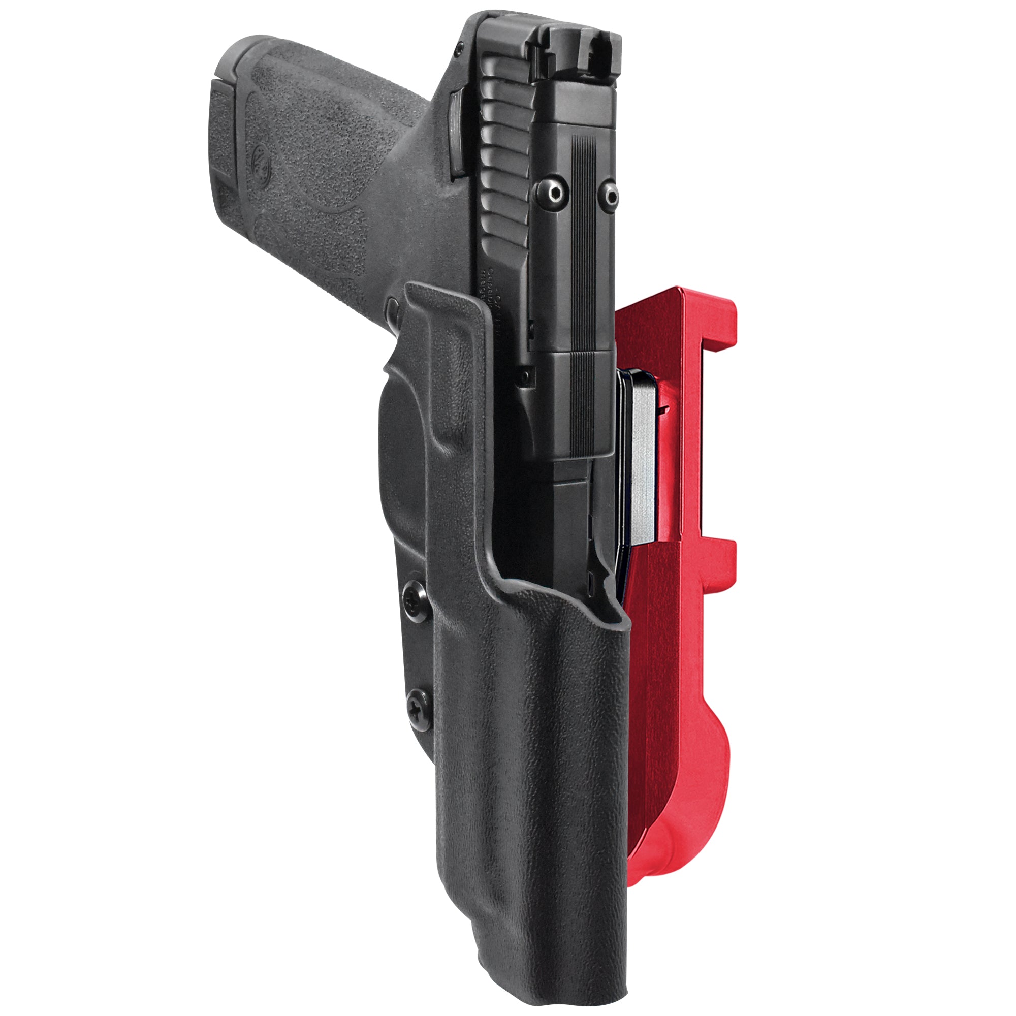 S&W M&P22 Magnum IDPA Quick Mount Holster with Red Belt Attachment, Black Holster Shell