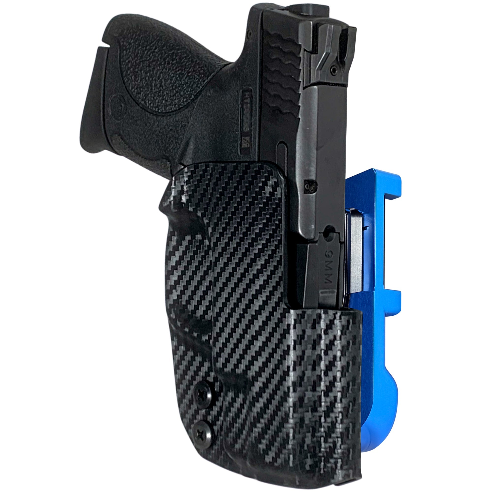 S&W M&P Shield 3.1'' IDPA Quick Mount Holster with Blue Belt Attachment, Carbon Fiber Holster Shell