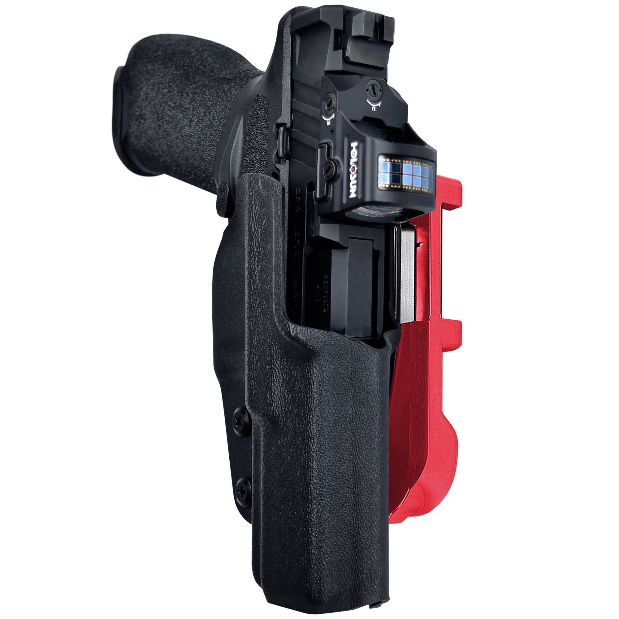 Springfield Echelon IDPA Quick Mount Holster with Red Belt Attachment, Black Holster Shell